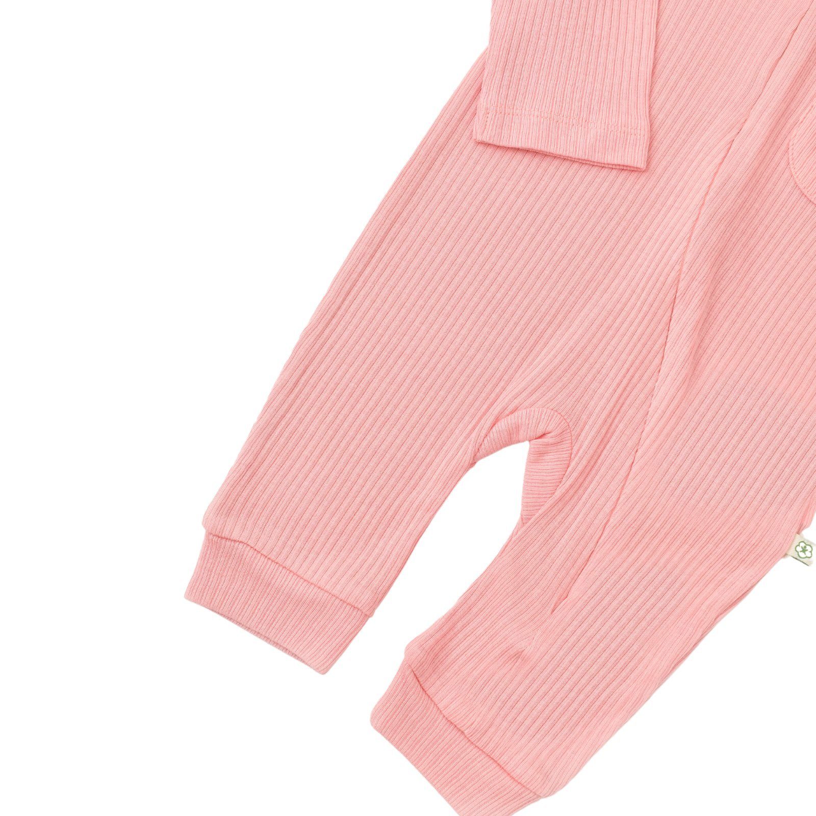 biorganic Strampler Baby rosa und für Jungen (1-tlg) 62-74 Modal Soft Bio-Baumwolle, gerippte Textilstruktur, Mädchen Langarm 50% Unisex 50% Größe Modal
