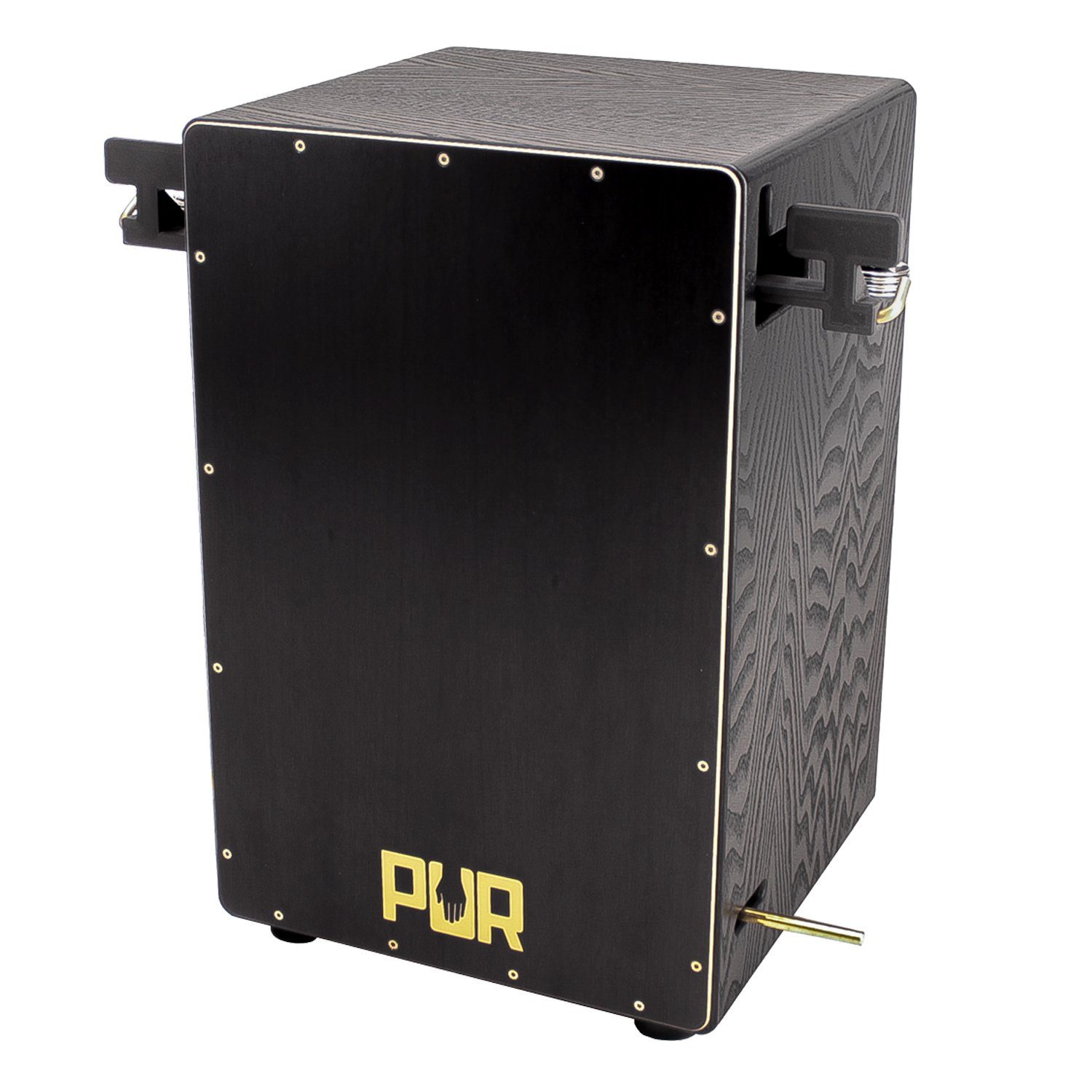 PurPercussion Cajon PC6699 Vision Pro Double HiHat Black and Gold