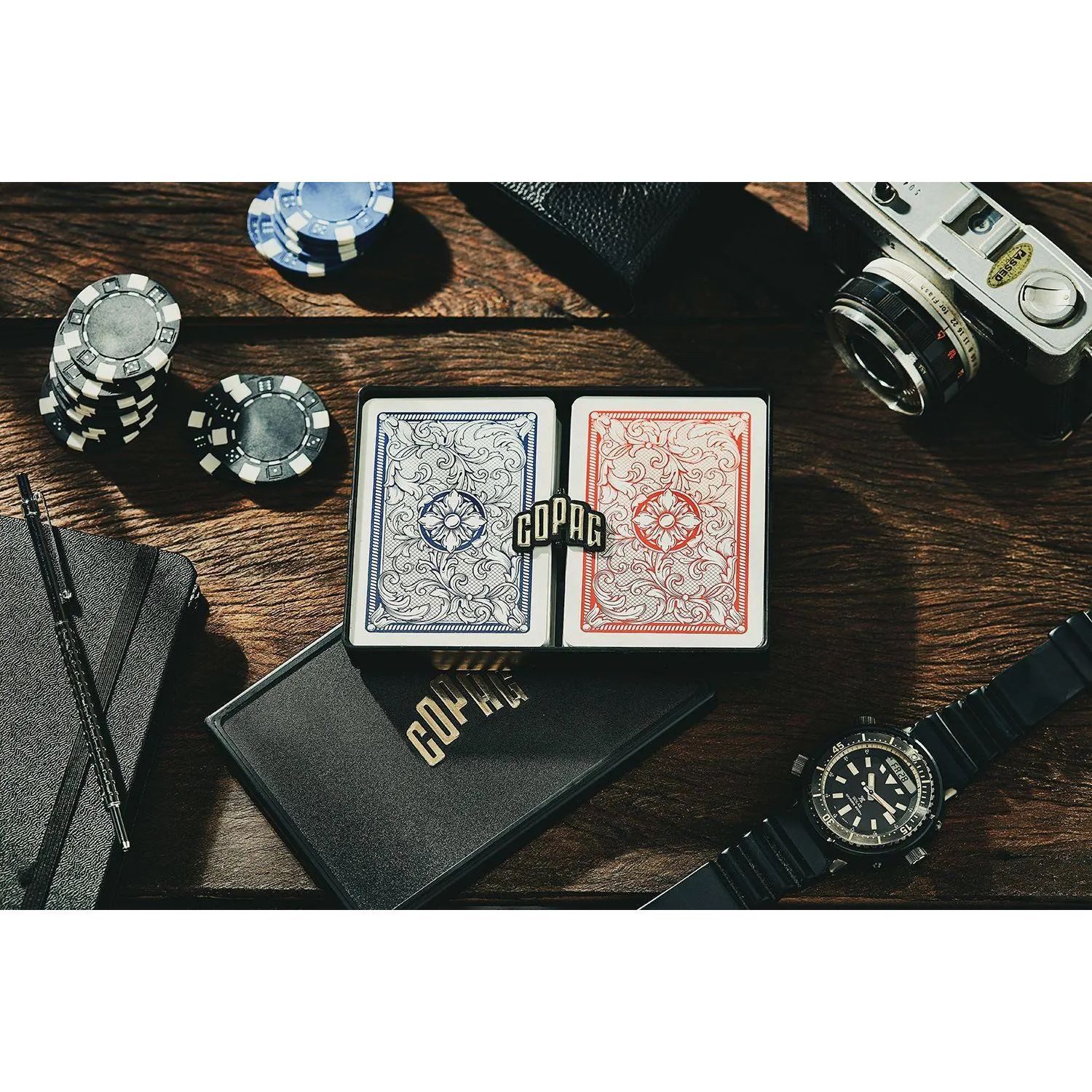 Cartamundi Spiel COPAG Elite - Jumbo Face - 2 index - Blue/Red Double-Deck