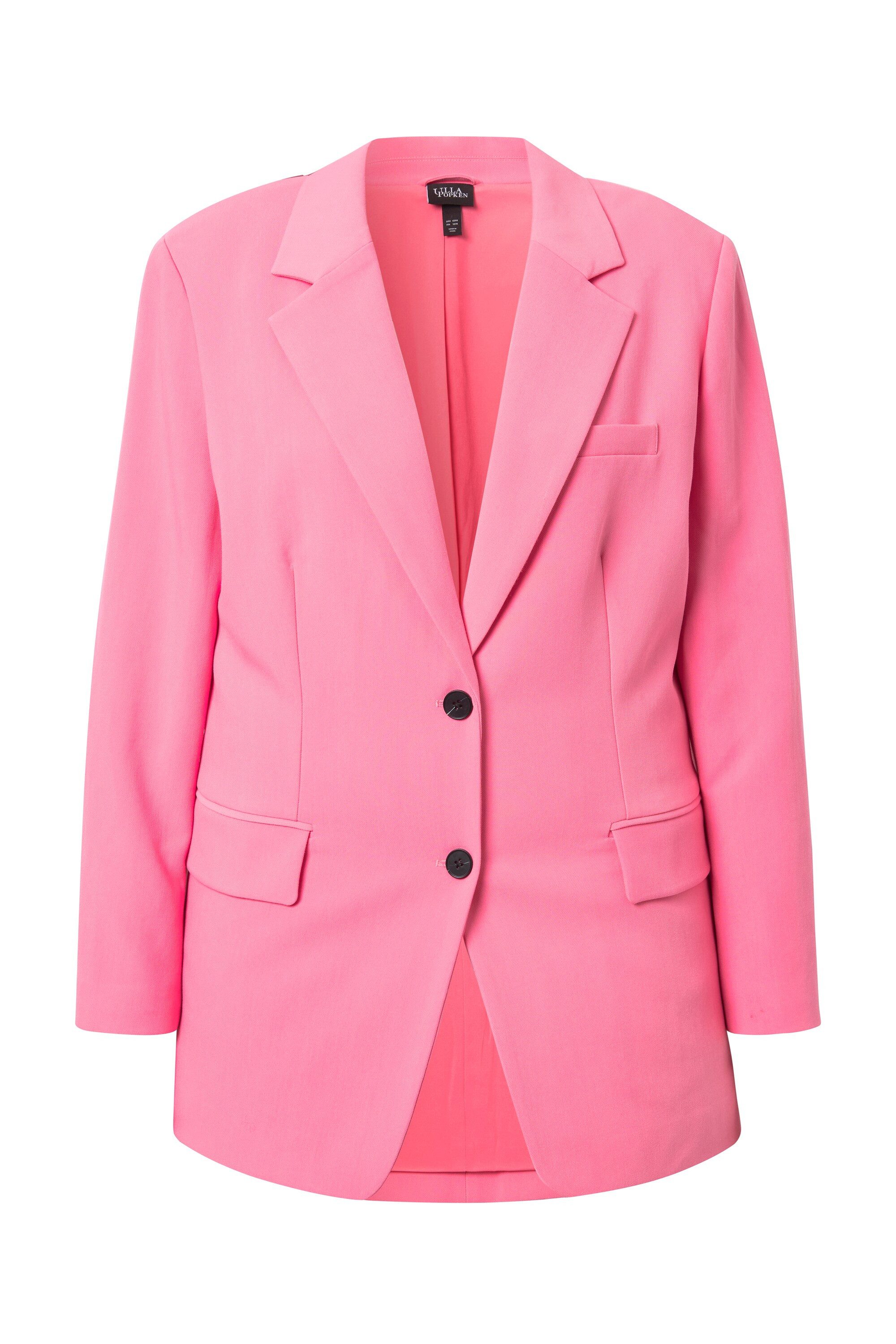 Ulla Popken Blusenblazer Blazer oversized Reverskragen Knopfverschluss günstig online kaufen