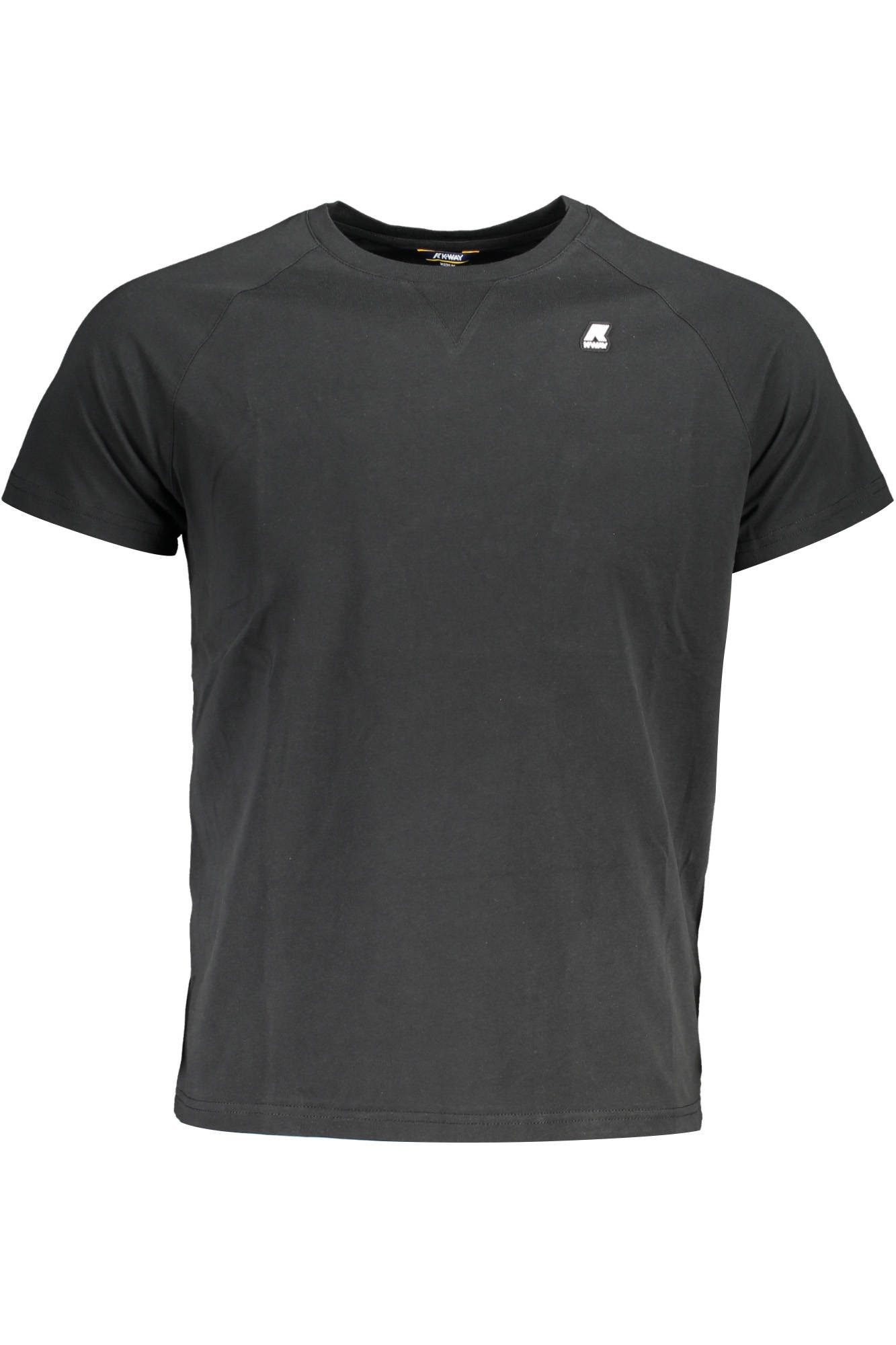 K-WAY T-Shirt Schwarzes Herren Kurzarm-T-Shirt mit Rundhals und