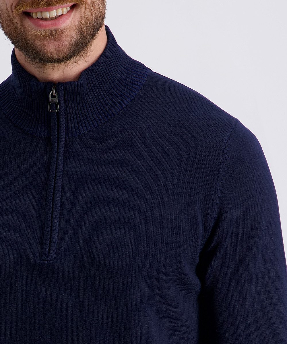 Pierre Cardin Strickpullover mit Troyer Kragen