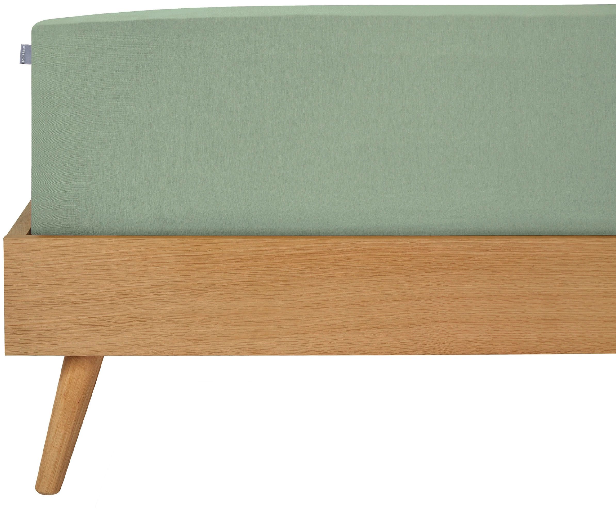 Schiesser Spannbettlaken Jessi aus 100% Baumwolle, Jersey, Gummizug: rundum, (1 Stück), für Matratzen bis zu 22 cm Höhe, MADE IN GREEN by OEKO-TEX®