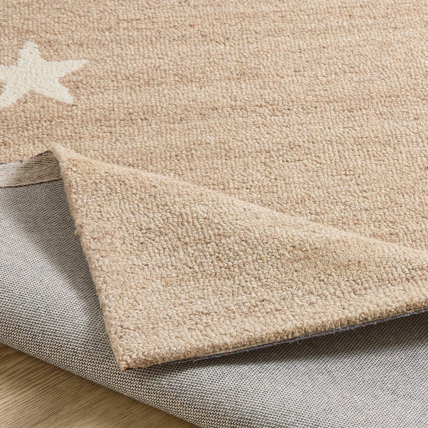 Natur Pur Teppich Natur Kids - Kindeteppich mit Nachthimmeldesign, Rechteckig, handgetuftet