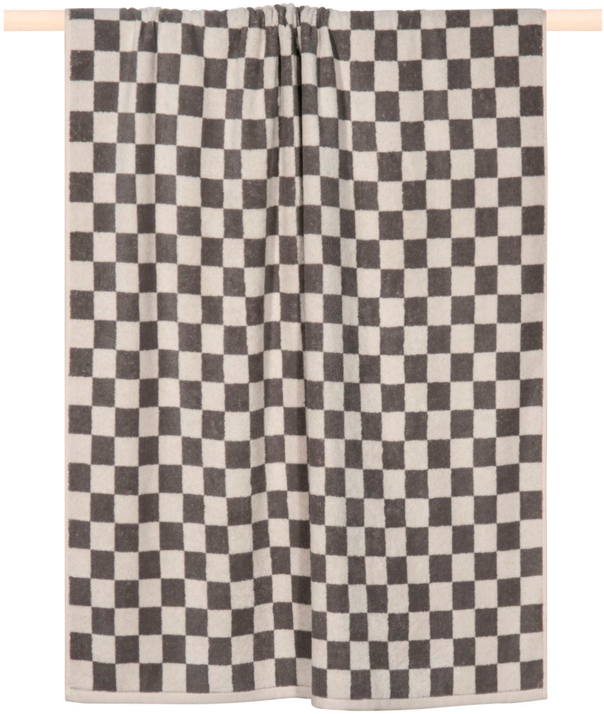 PAD Handtuch Chess, Frottee (1-St), Made in Europe, modernes Karo Design günstig online kaufen