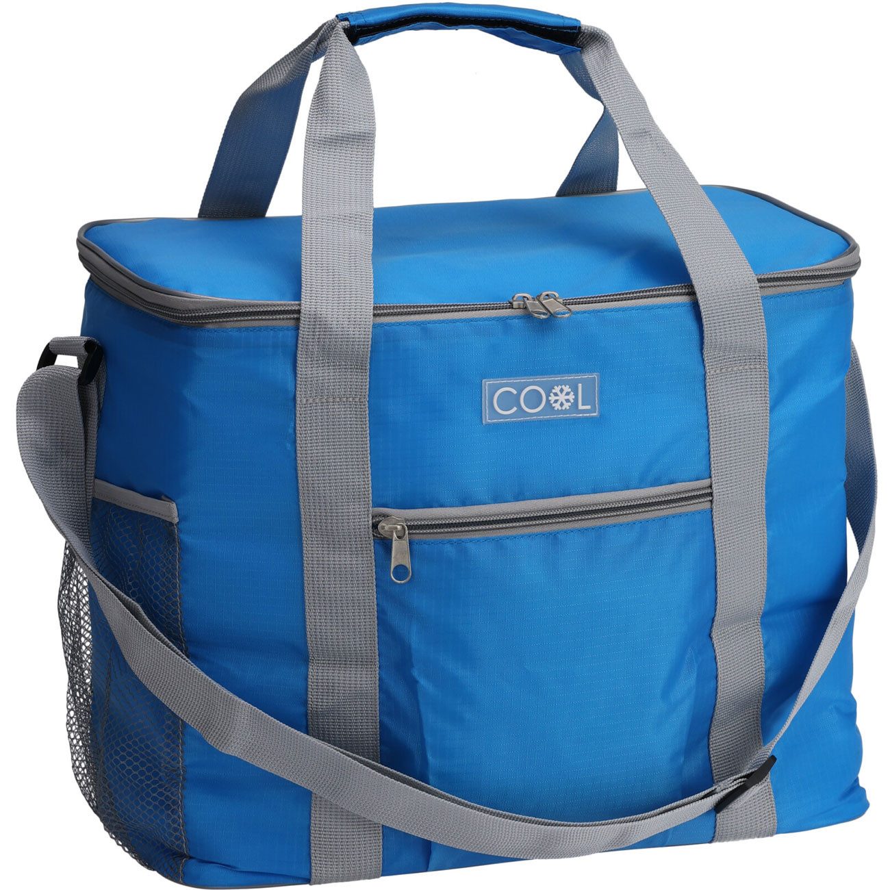 Progarden Kühltasche Kühltasche 20 L mit Schultergurt Tragegriff Isoliertasche für Picknick, in Blau mit Fronttasche, 80% Polyester, 20% Aluminium-/Isolierfolie