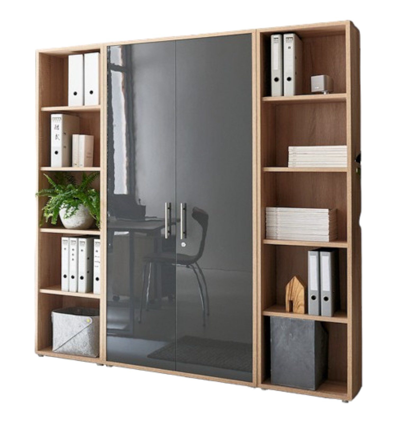 BMG Möbel Aktenschrank Office Edition 3 (Schrankwand Set, 3tlg) abschließba günstig online kaufen