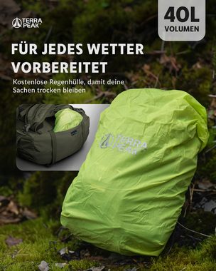 Terra Peak Wanderrucksack Flex 40, Wanderrucksack 40L mit YKK Reißverschluss & Halterung für Trinksystem