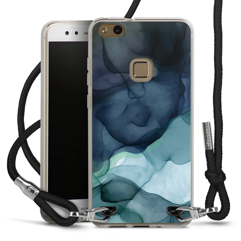 DeinDesign Handyhülle Wasserfarbe Textur Muster Liquid Art Twilight Mood, Huawei  P10 lite Handykette Hülle mit Band Case zum Umhängen