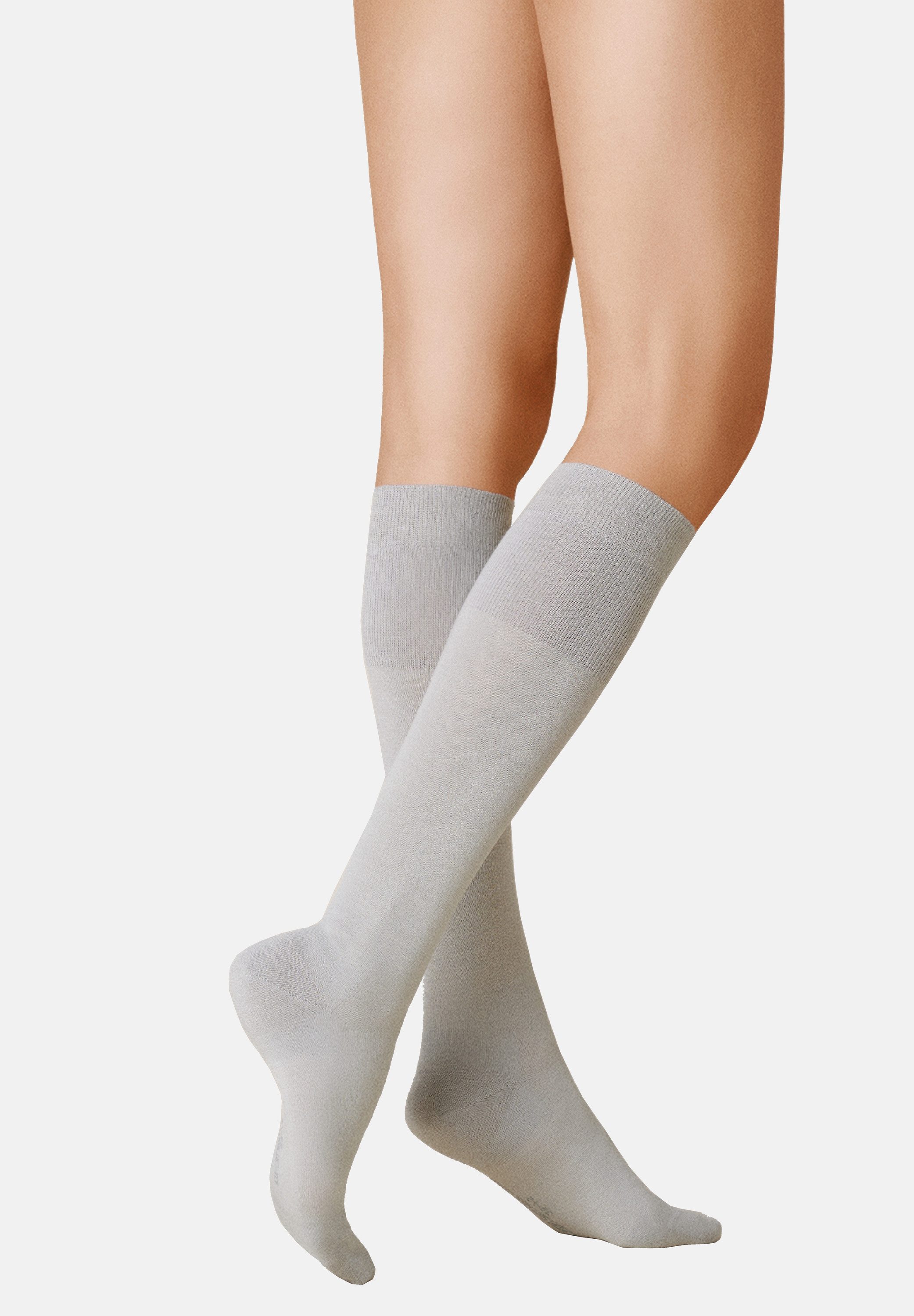 KUNERT Kniestrümpfe Soft Wool Cotton (1-Paar) Weiche Kniestrümpfe aus Merino- und Baumwolle