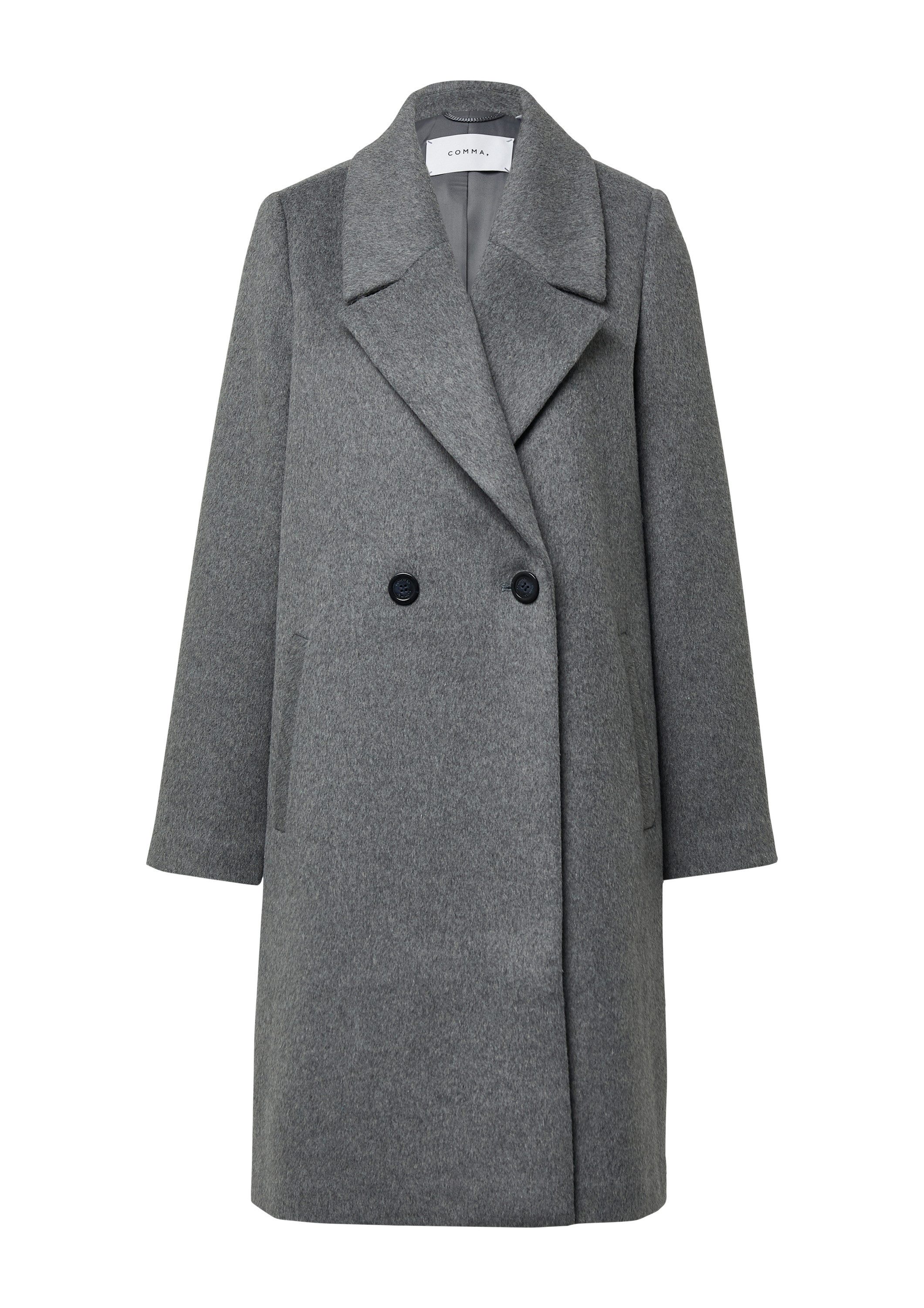 comma Funktionsmantel Outdoor-Mantel Zweireihiger Mantel aus Wollmix im Loo günstig online kaufen
