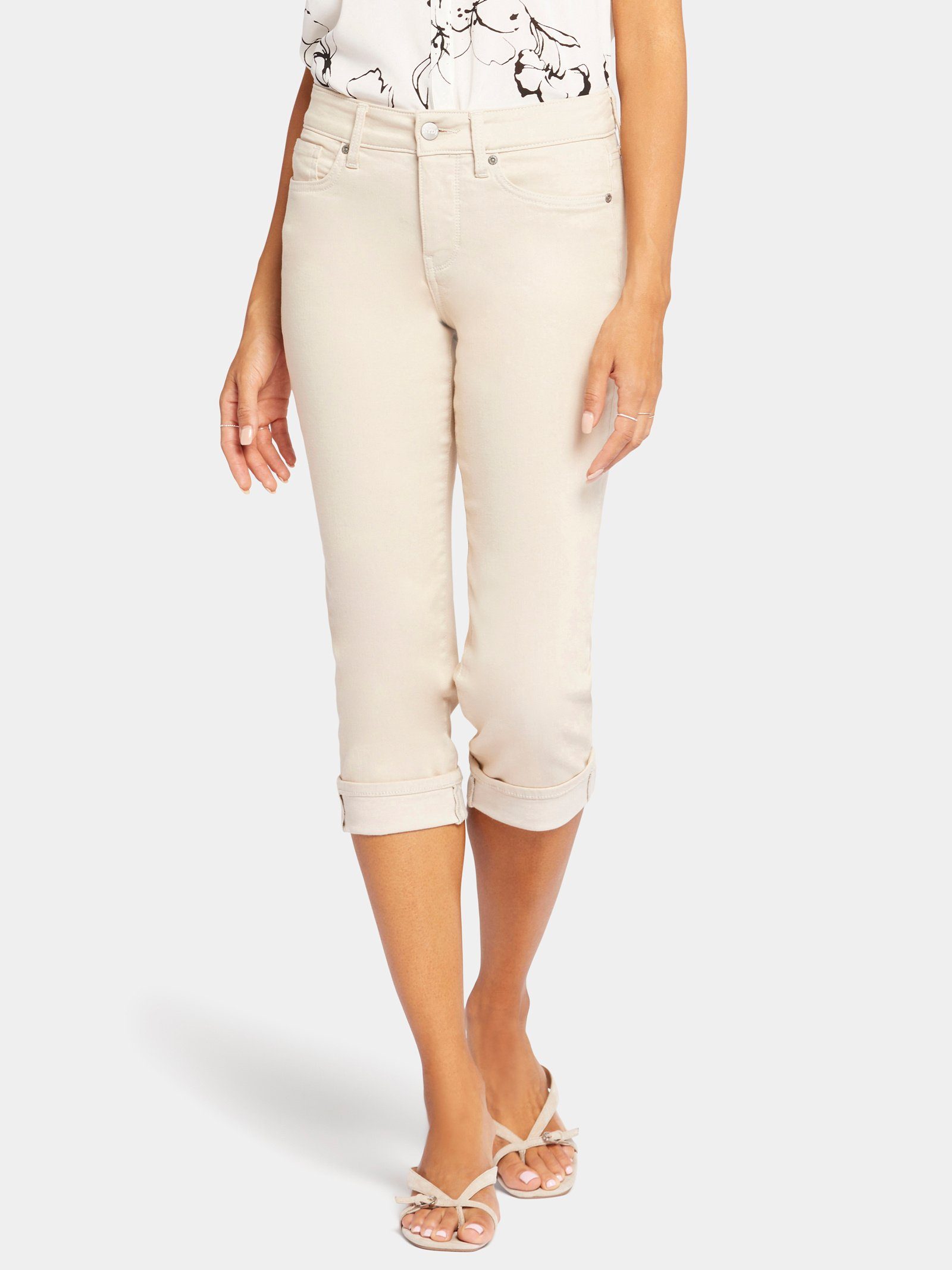 NYDJ Caprihose Marilyn Crop Cuff Reiß- und Knopfverschluss, Lift-Technologie