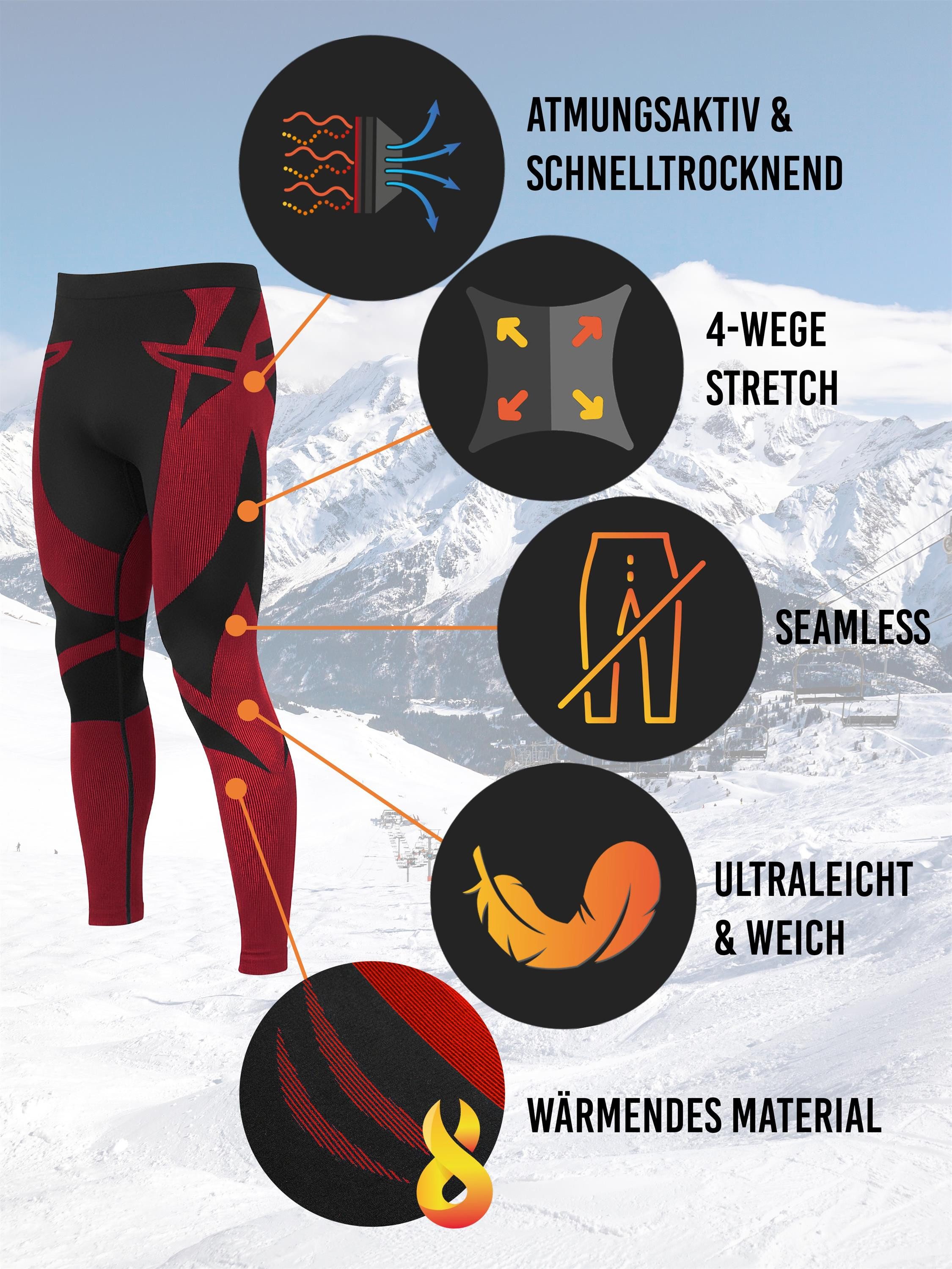 normani Funktionsunterhose 2 x Herren Thermounterhose Lange Skiunterwäsche günstig online kaufen