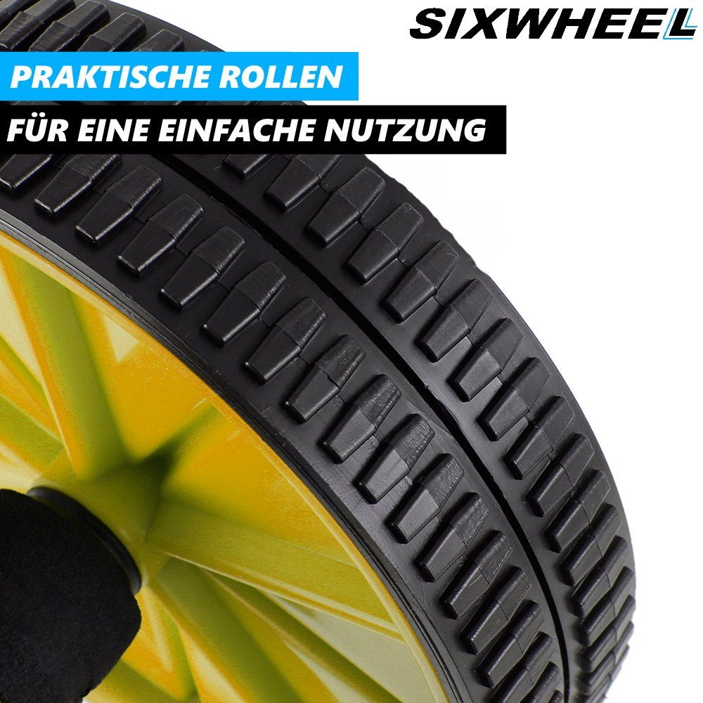 Trainer Trainer Fitness Bauchmuskeltraining, Bauchroller inkl. SIXWHEEL Kniematte AB Bauchrad MAVURA Weg Bauch AB-Roller