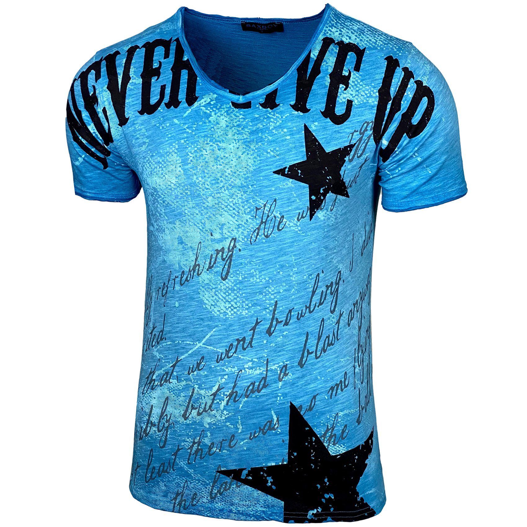 Baxboy T-Shirt Baxboy T-Shirt » Never Give Up « mit sportiven Prints B-300
