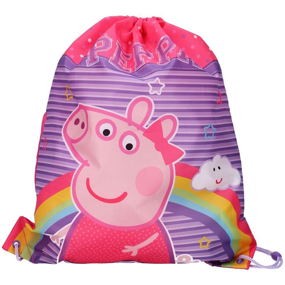 Peppa Pig Turnbeutel Sportbeutel Wutz 44 x 37 cm Peppa Pig Turnbeutel Schwimm-Tasche