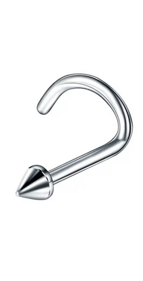 Nasenpiercing aus Titan G23 Nasenstecker mit Kugel/Spitze 2mm Größe