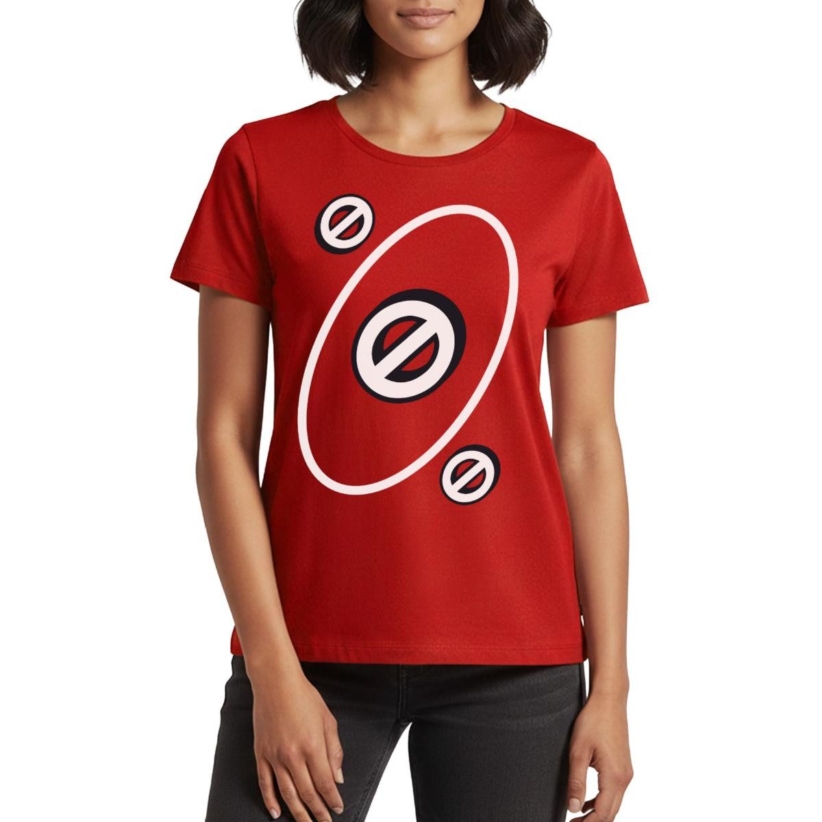 Spreadshirt T-Shirt UNO Karten Kostüm Aussetzen-Karte Karneval Frauen Premi günstig online kaufen