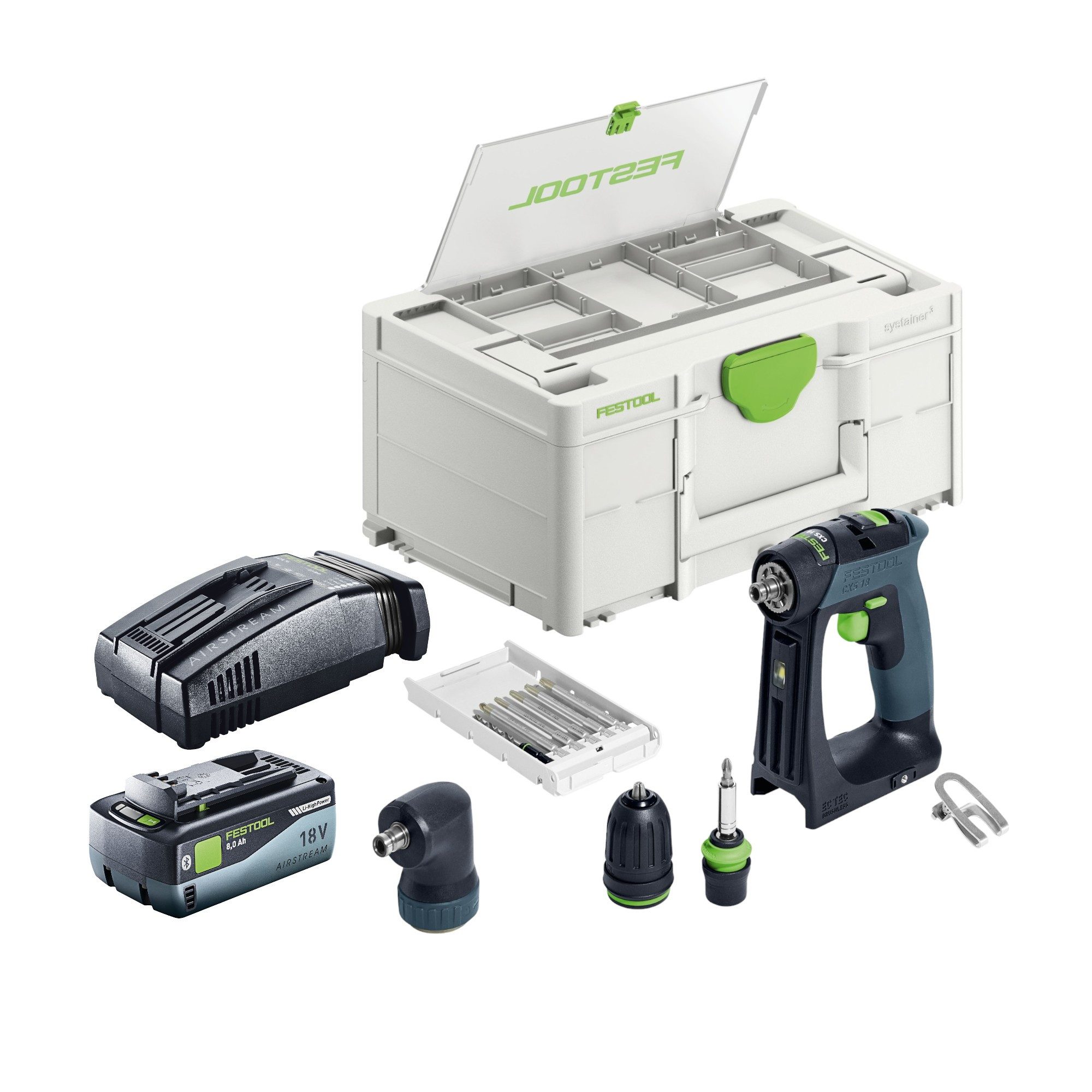 FESTOOL Akku-Schrauber Festool CXS 18-Basic-Set Akku Bohrschrauber 18 V 40 Nm Brushless (577