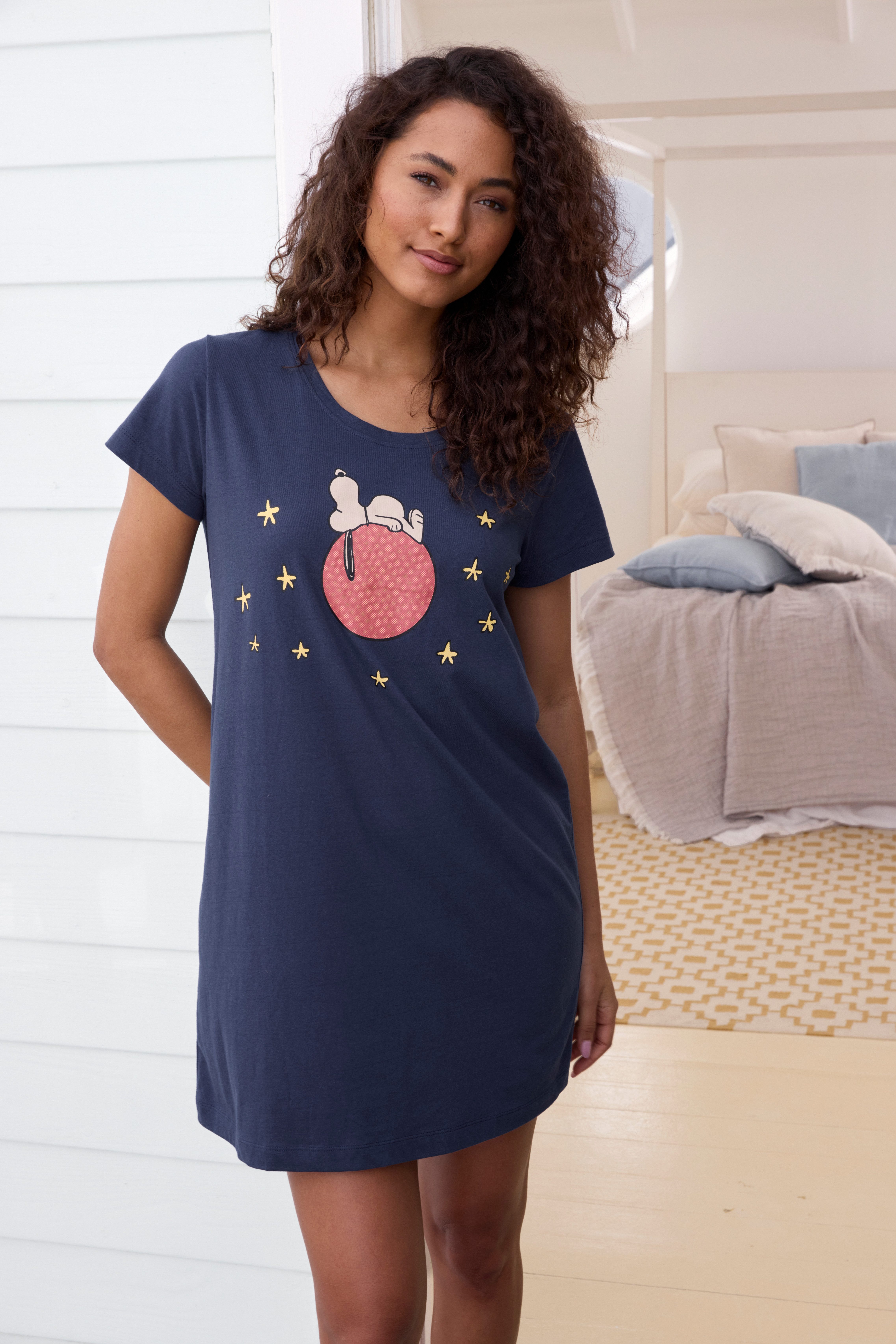 PEANUTS Nachthemd (1-teilig) mit Snoopy-Druck günstig online kaufen