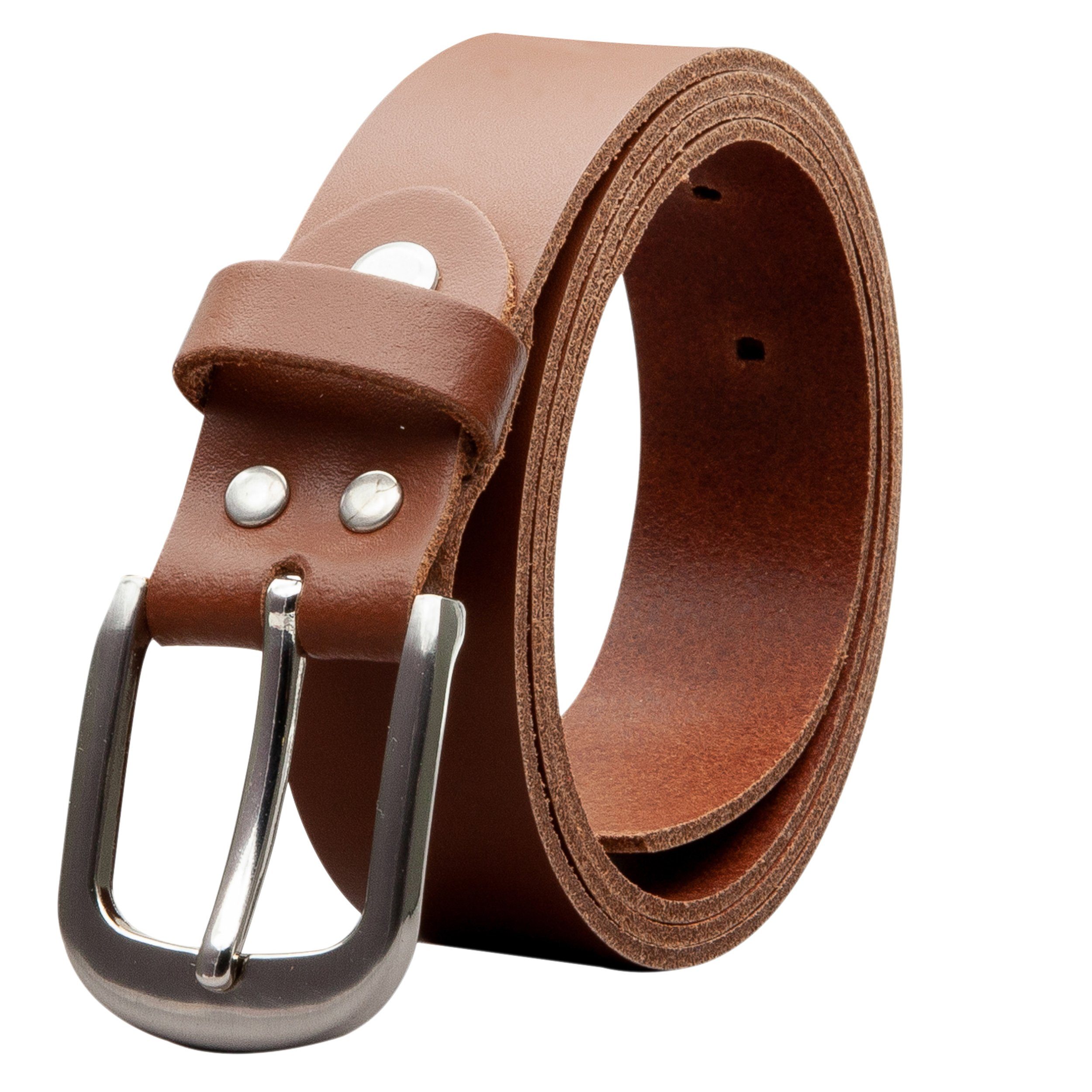 COLOGNEBELT Ledergürtel OM323-SL-Hellbraun MADE IN GERMANY, günstig online kaufen