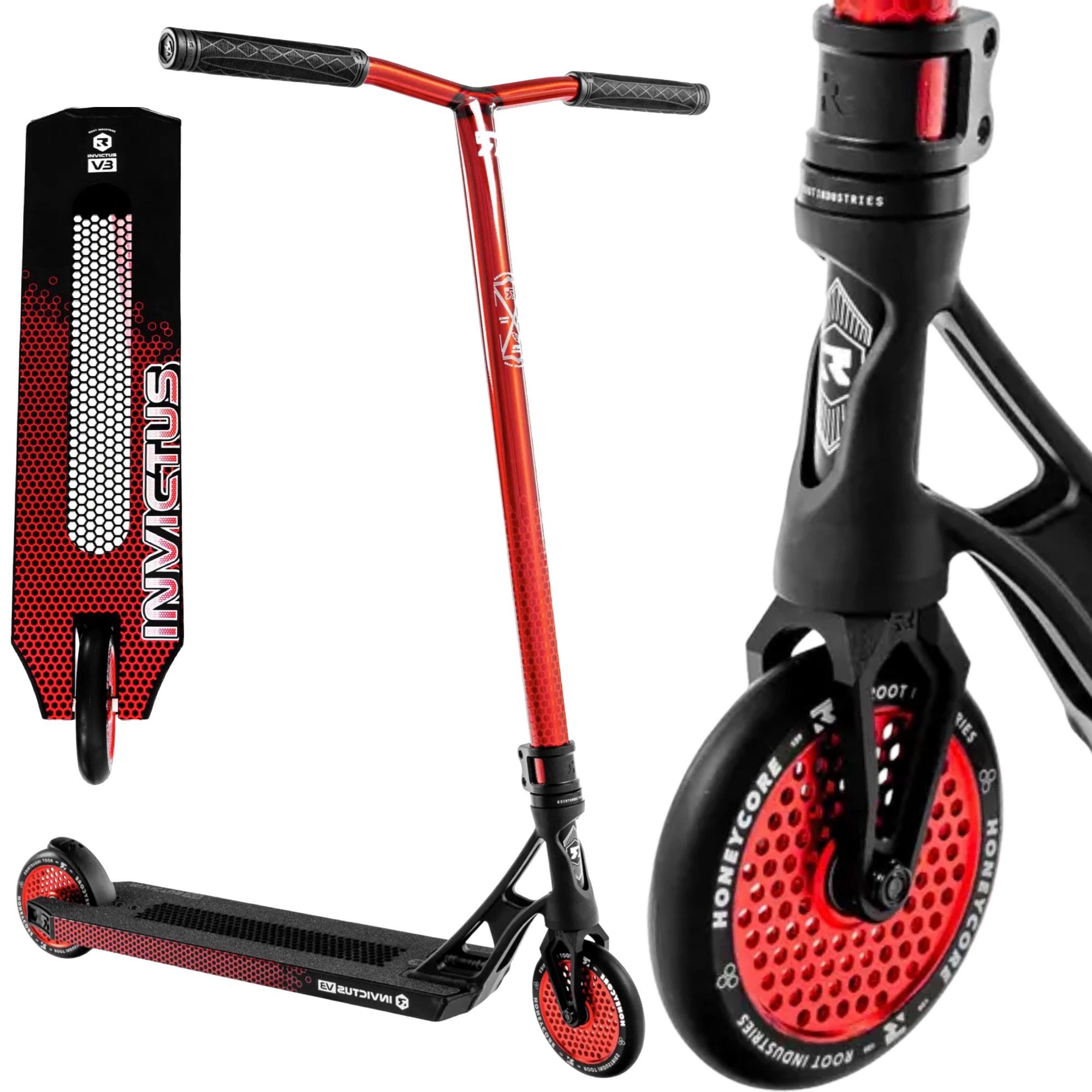 Stuntscooter Root Industries Invictus V3 Stunt-Scooter H=88cm Burnt Red