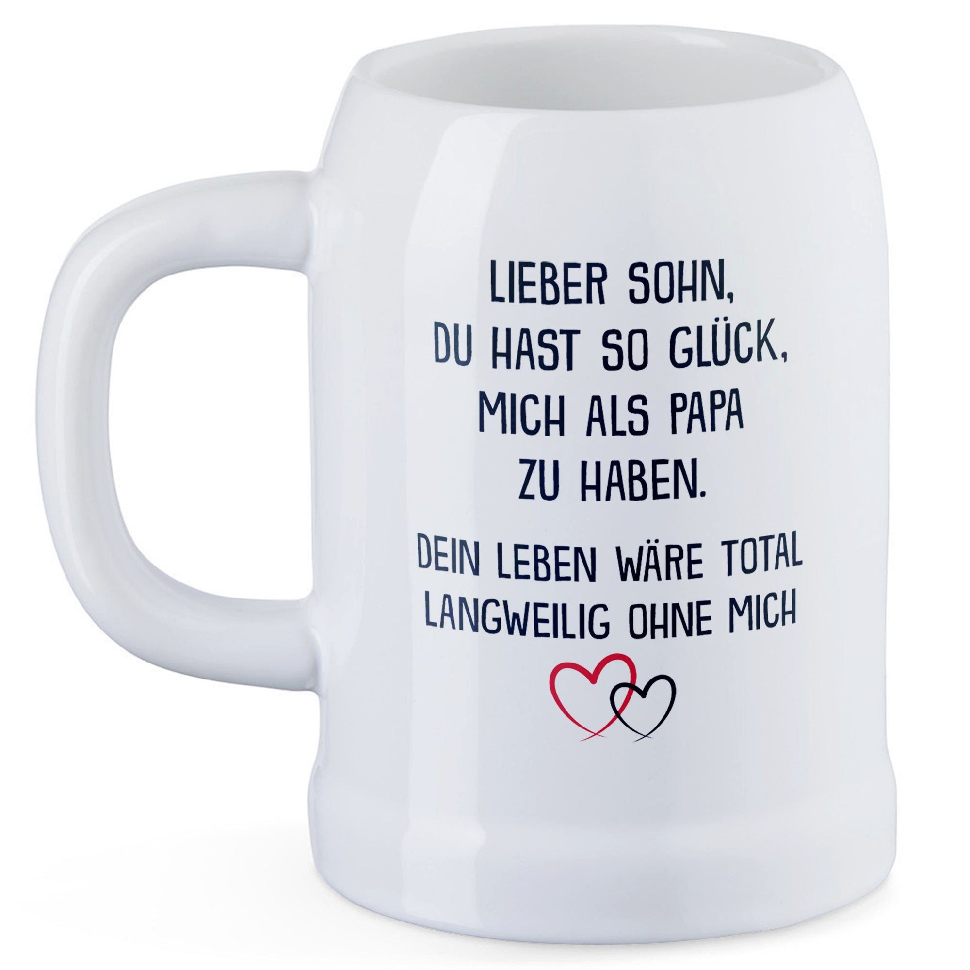 22Feels Bierkrug Sohn Geschenk v. Papa 18. Geburtstag Weihnachten Abitur Jungs, Keramik, IN DEUTSCHLAND BEDRUCKT, Spülmaschinenfest