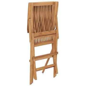 vidaXL Gartenstuhl Klappbare Gartenstühle 2 Stk. Massivholz Teak (2 St)