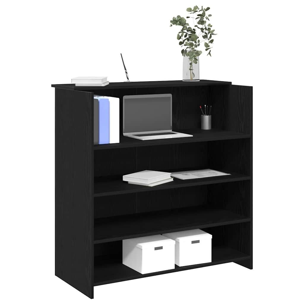 vidaXL Schreibtisch Empfangstresen Schwarze Eiche 100 x 50 x 103,5 cm Holzwerkstoff (1-St) – Bild 2 von 5