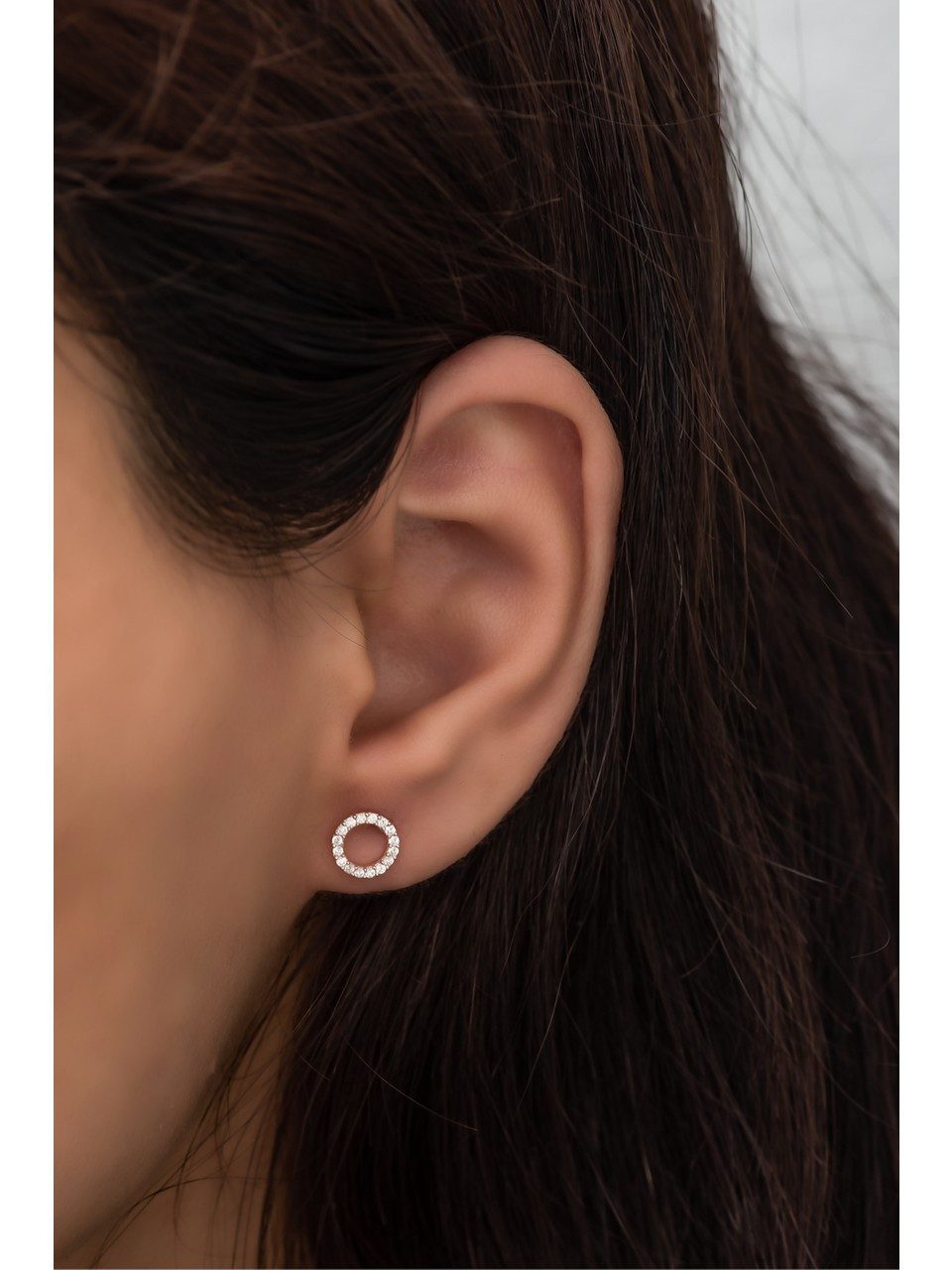 Nisan Ohrring-Set, 925 Sterling Silber Ohrringe – Runde Ohrstecker mit Zirk günstig online kaufen