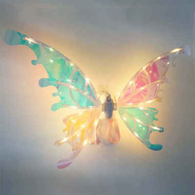Tidyard Feen-Kostüm Elfenflügel Feenflügel mit LED-Licht/ Ohne -Licht
