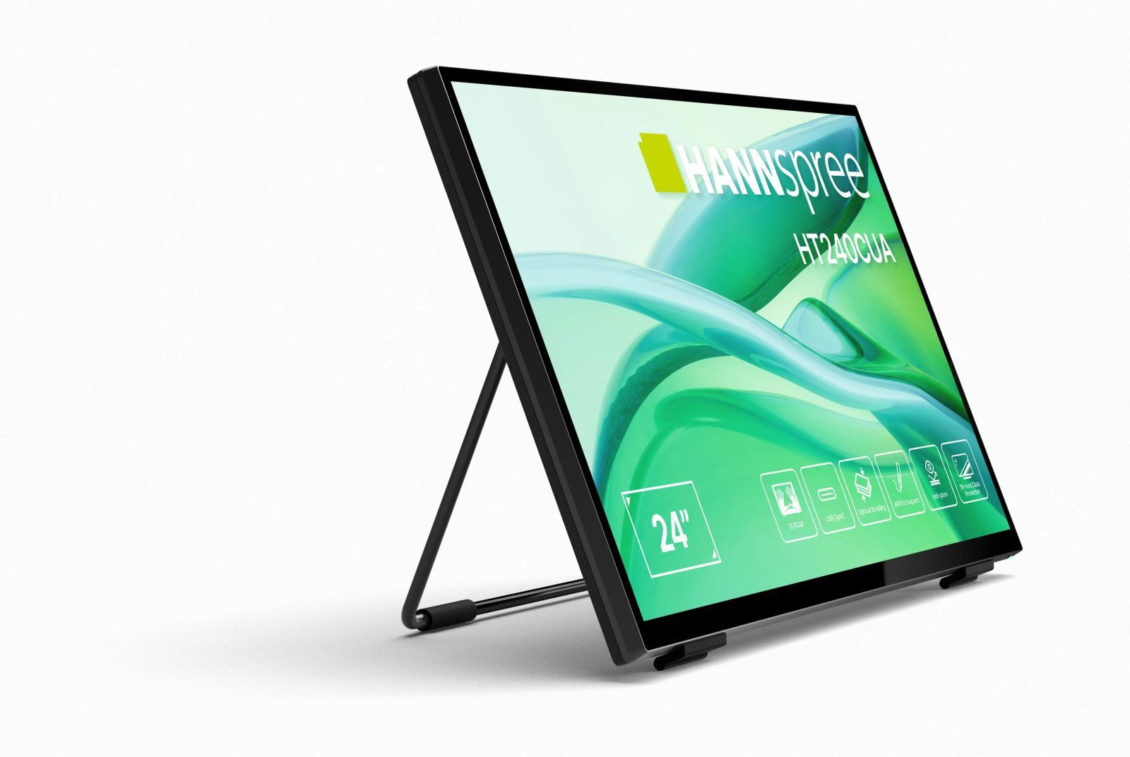 Hannspree 60.4cm (23,8) HT240CUA 16:9 M-TOUCH HDMI+DP+USBC TFT-Monitor (1920 x 1080 px, Full HD, 6 ms Reaktionszeit, 100 Hz, VA, Touchscreen, Lautsprecher)