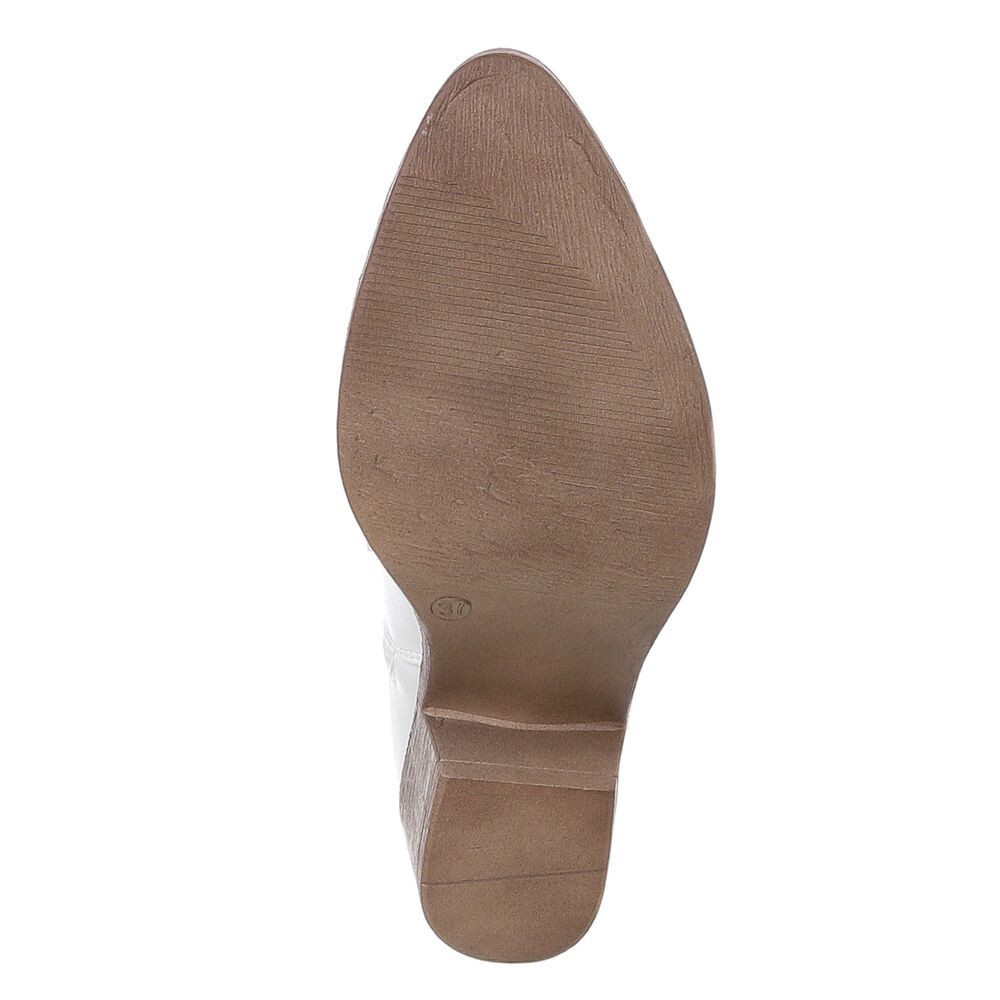 Ital-Design Modische Cowboy-Stiefel mit Verzierungen für Damen Westernstiefelette (77747534) Blockabsatz Stiefeletten in Rot