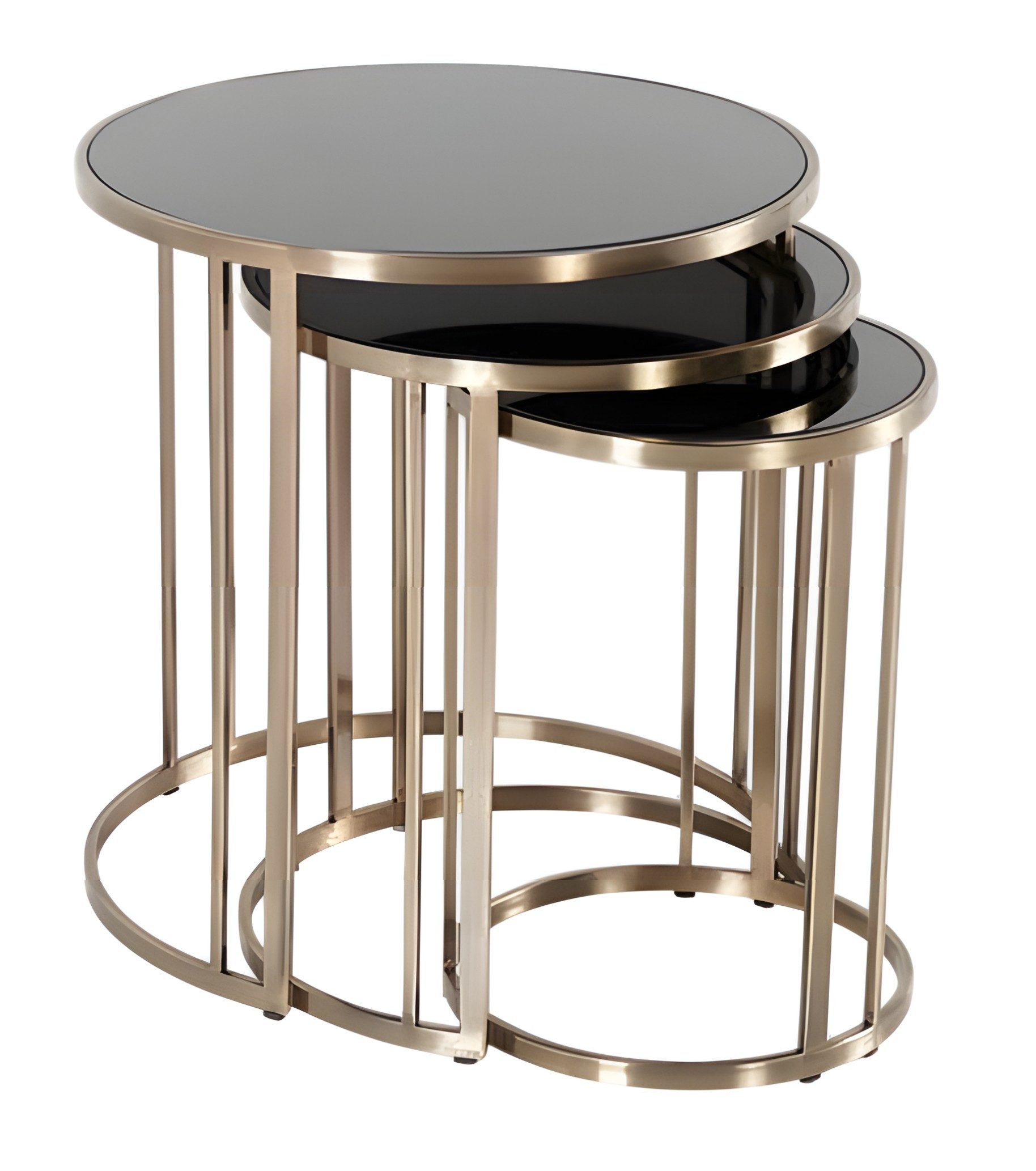 Xlmoebel Satztisch Moderner grauer Metall-Beistelltisch, Made in Europa