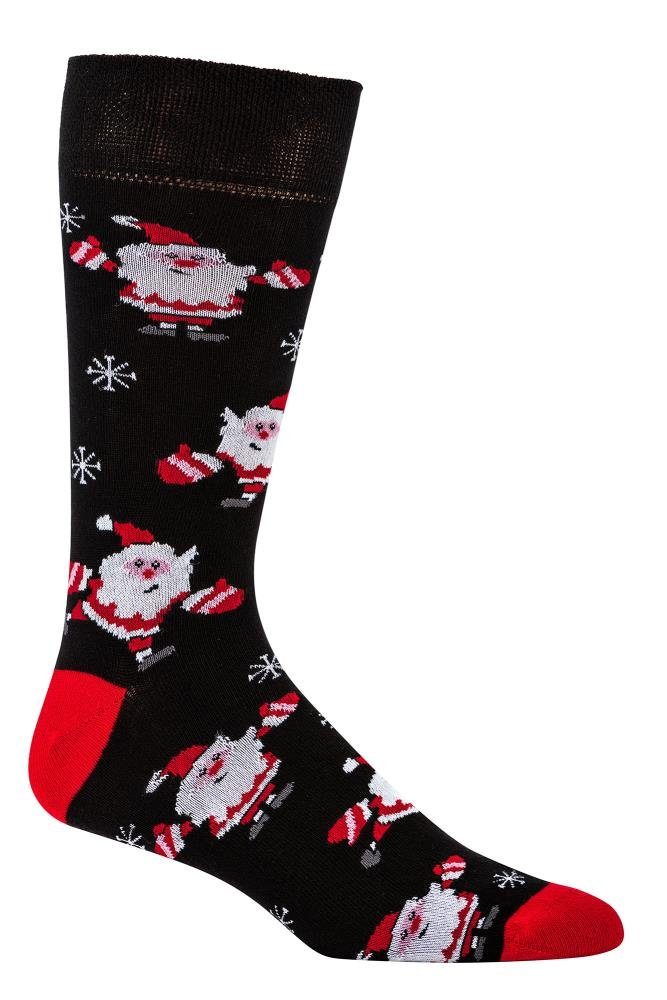 Nikolaus Damen Weihnachtssocken Weihnachten Advent Fun Socks Freizeitsocken 4 Paar) (2 Herren