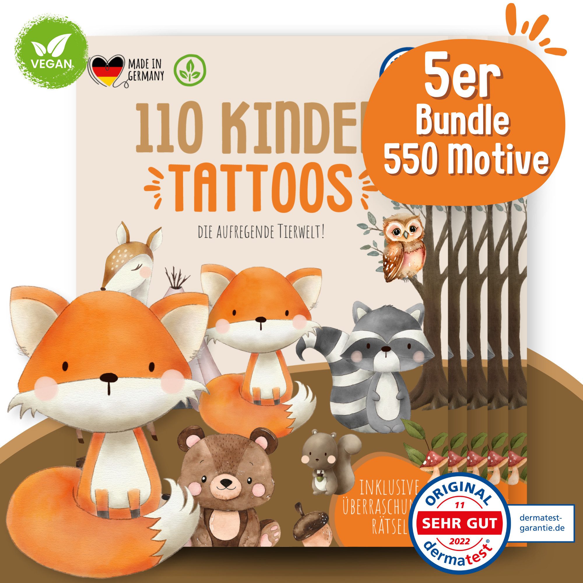 MeinBaby123® Kindertattoo 550 hautfreundliche Hauttattoos für Kinder, Geschenk für Kinder, Mitgebsel Kindergeburtstag, Geschenk Jungs & Mädchen