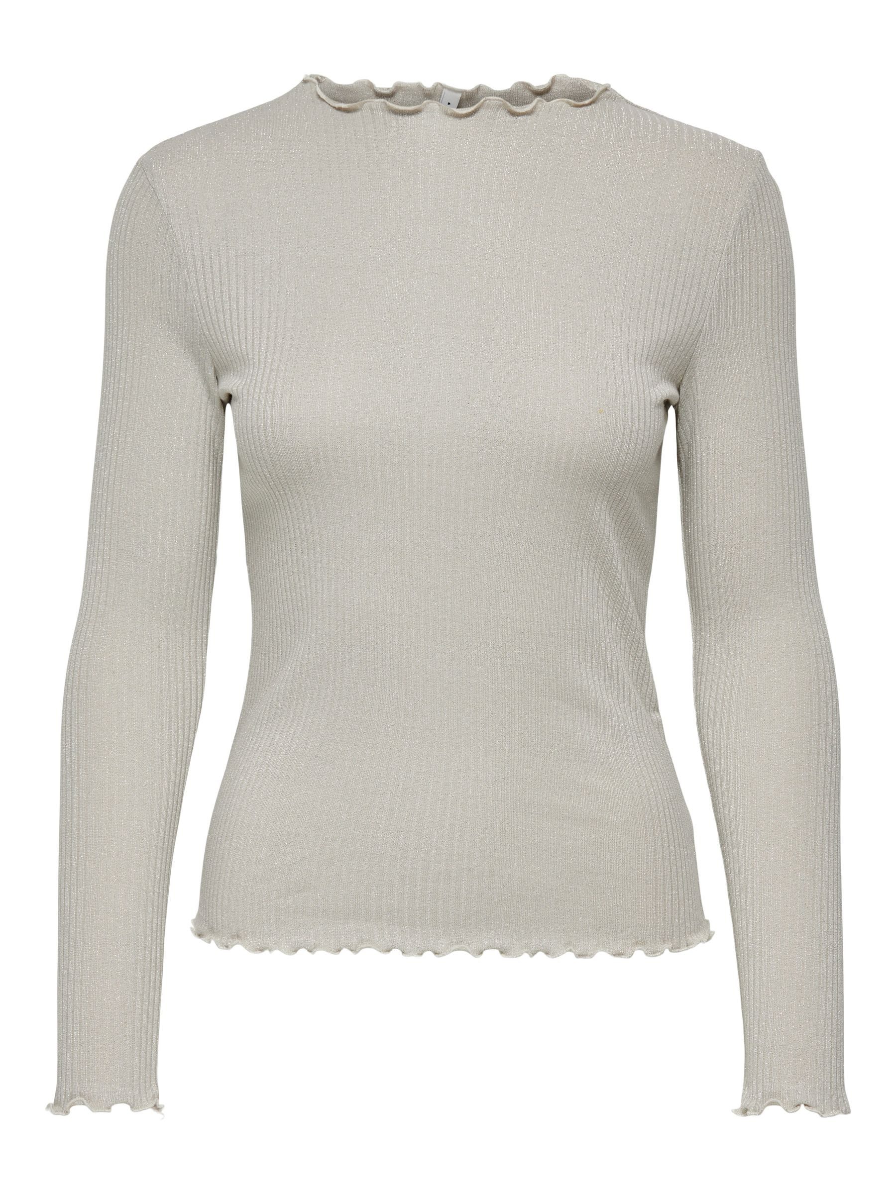 ONLY Blusenshirt Elegantes langärmeliges Ripp-Design mit günstig online kaufen