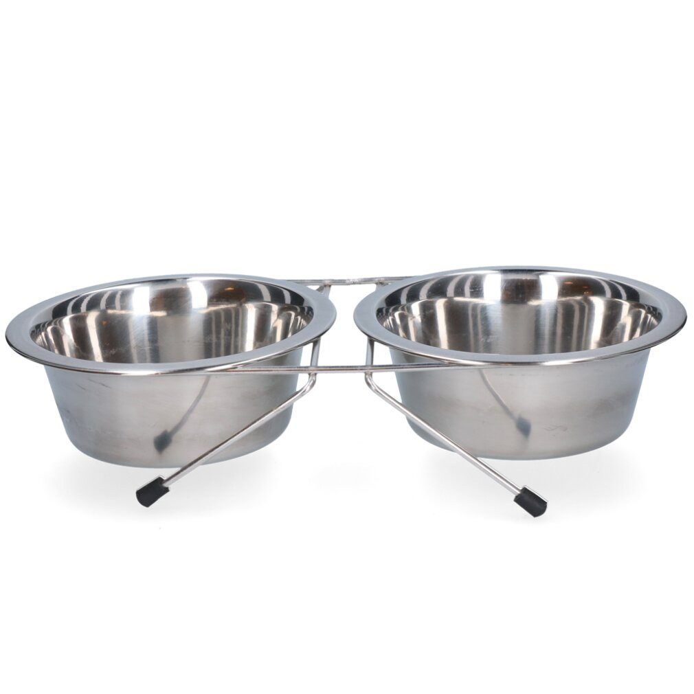 Napf Futter- und Trinknapf aus Edelstahl mit Ständer 750ml Ø 16cm