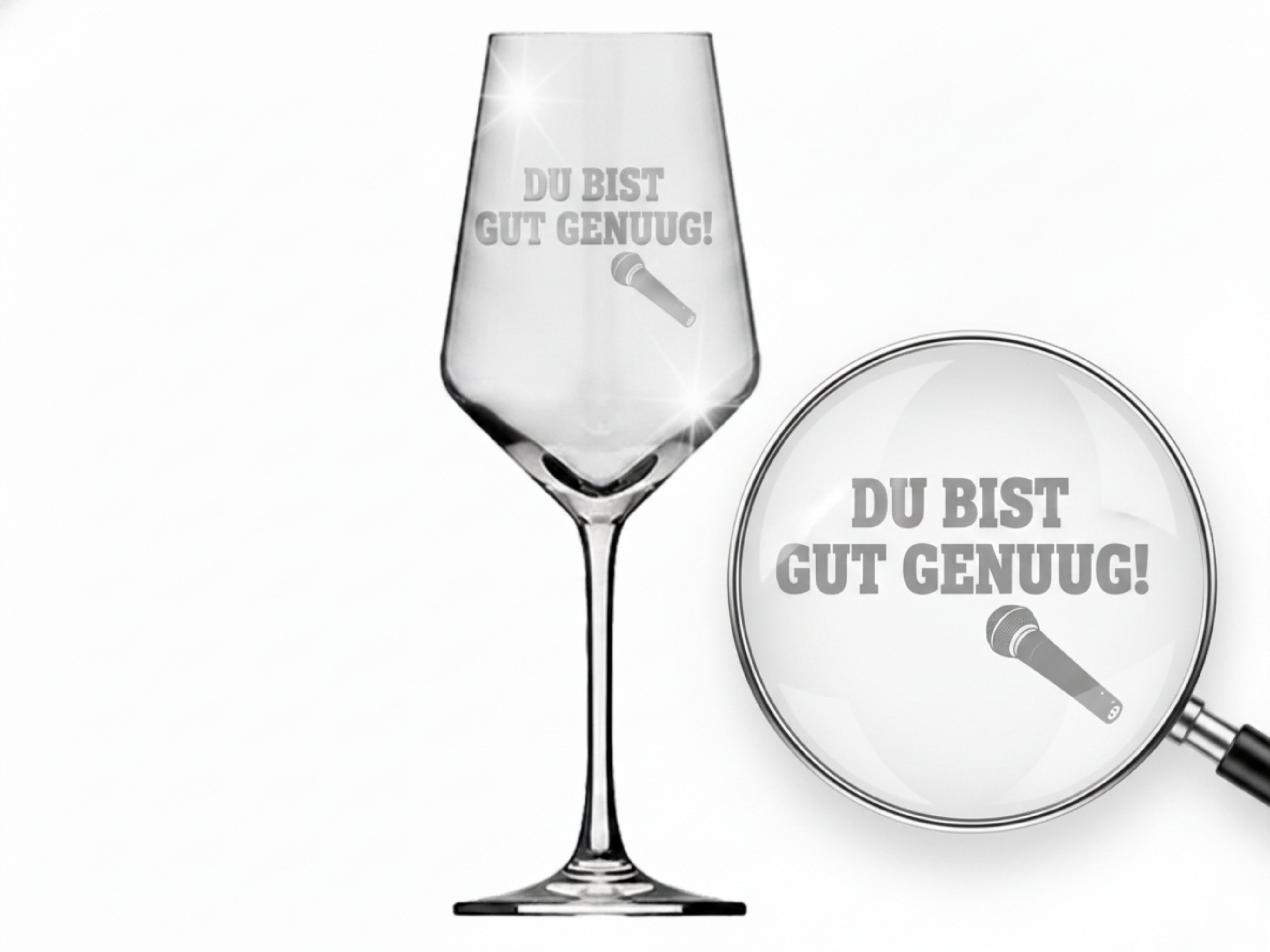 Valhalla Weinglas Graviertes Weinglas Du bist gut genug! 350ml spülmaschinenf, 1-tlg., Glas, Atemberaubende Darstellung