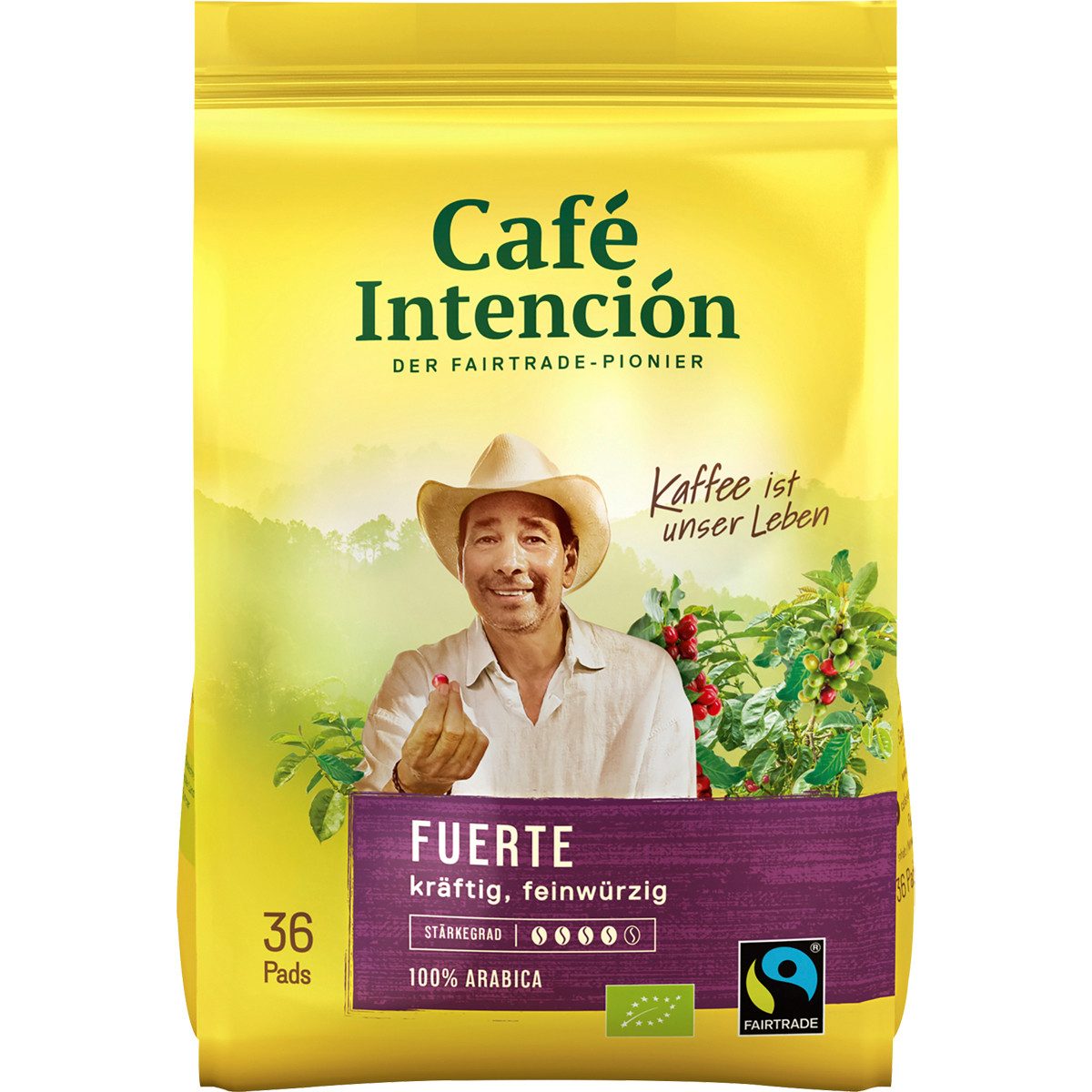 Cafe Intencion Kaffee, Cafe Intencion Fuerte kräftig feinwürzig Kaffeepads