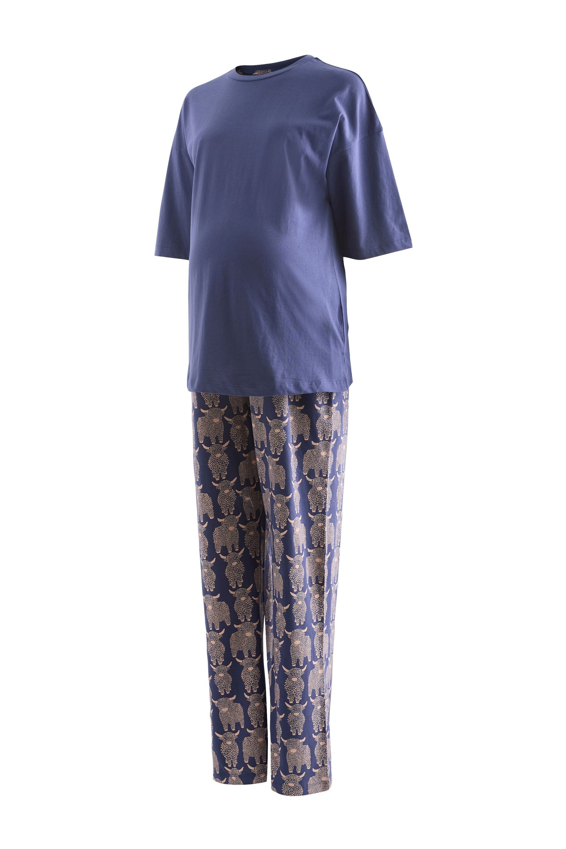 Next Pyjama Kurzarm-Pyjama, Umstandsmode (2 tlg)