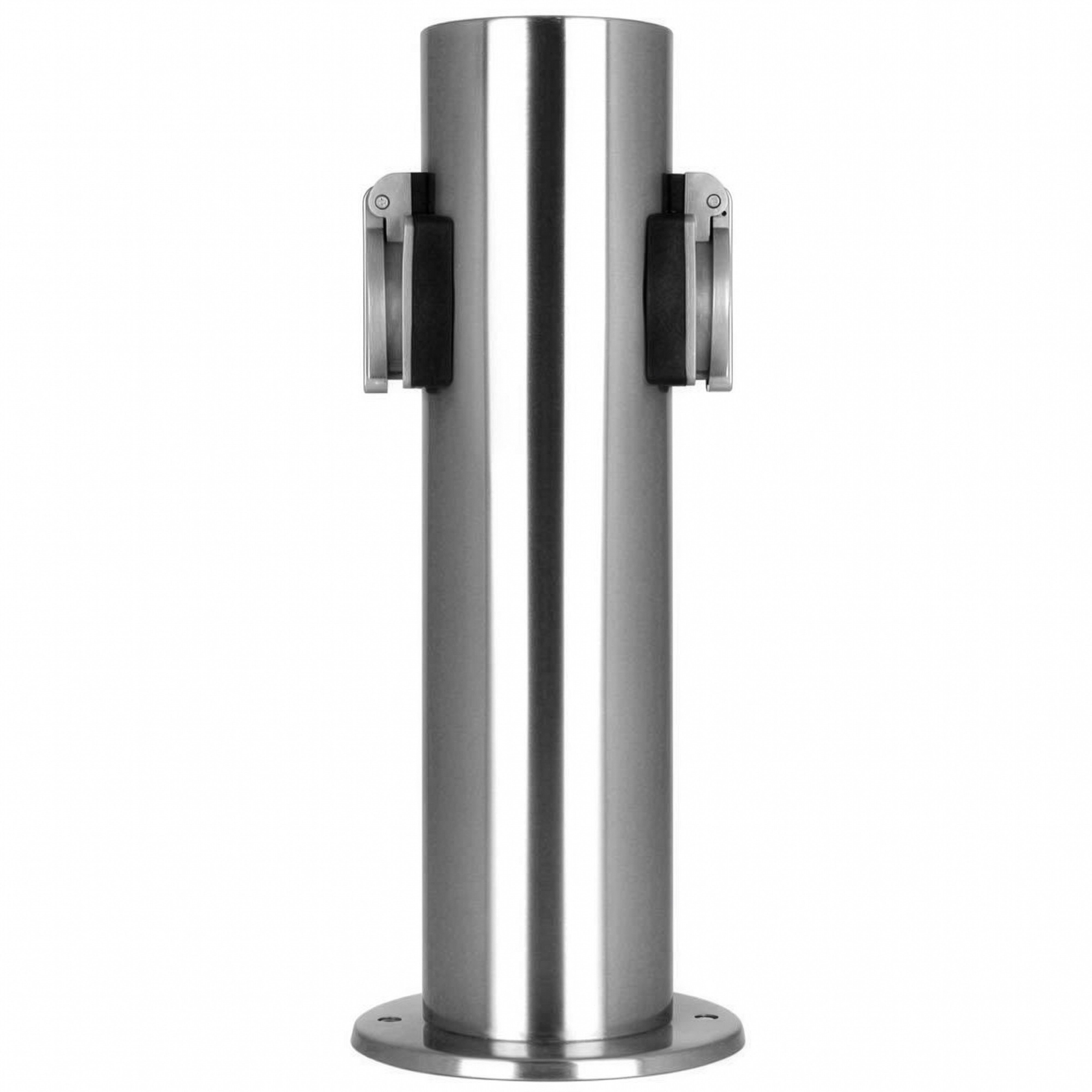 Grafner Gartensteckdose Steckdosensäule mit 2 Außensteckdosen Edelstahl Gartensteckdose, Stck, 1-St., 1, aus Edelstahl, mit Silikongummidichtung