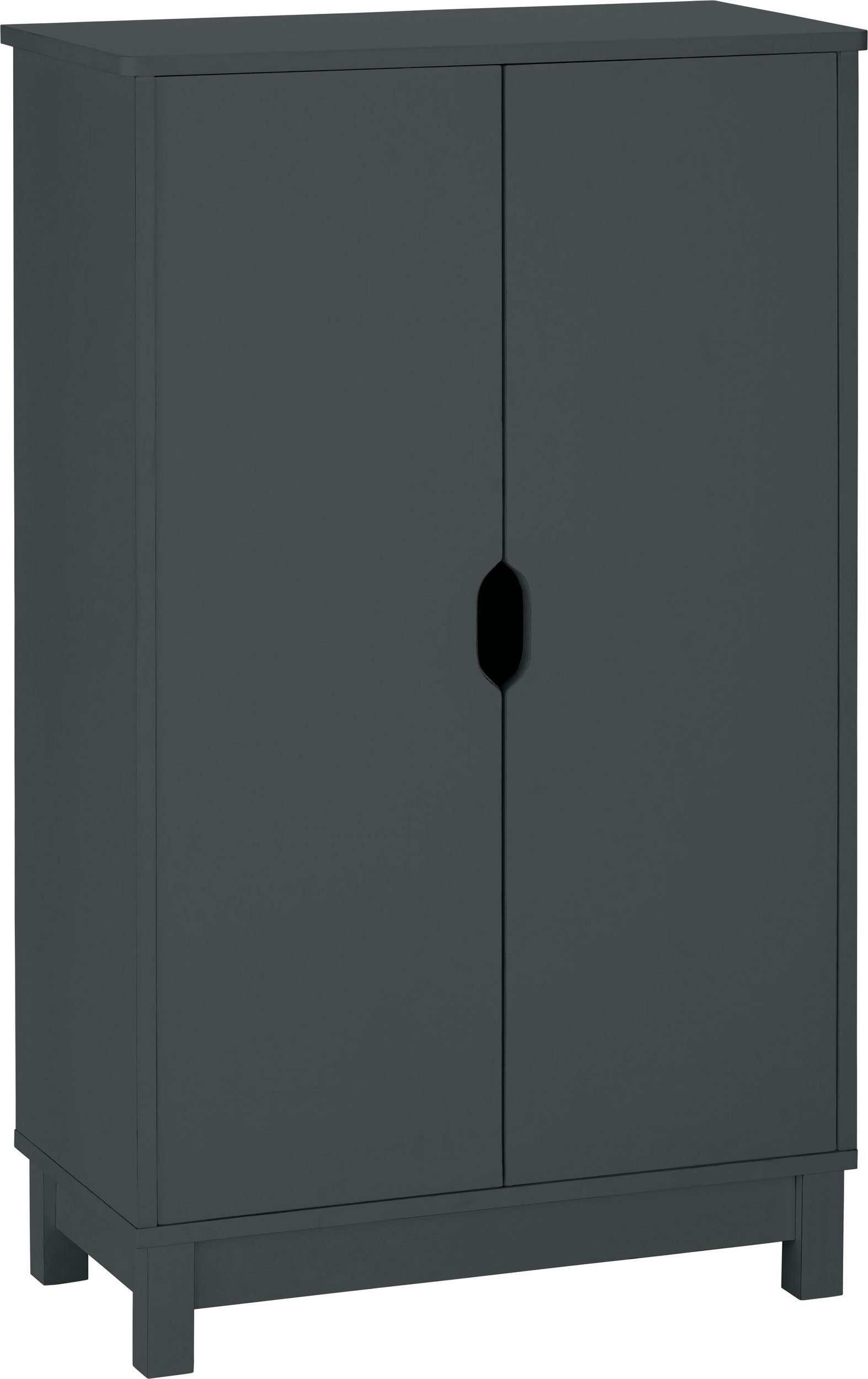 loft24 Unterschrank Pinea (2-St) Badezimmer Schrank, 2 Türen, FSC®-zertifiziert, Höhe 100 cm anthrazit