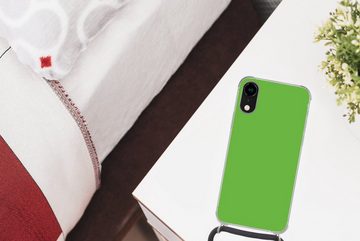 MuchoWow Handyhülle Grün - Muster - Farben, Handyhülle Telefonhülle Apple iPhone XR