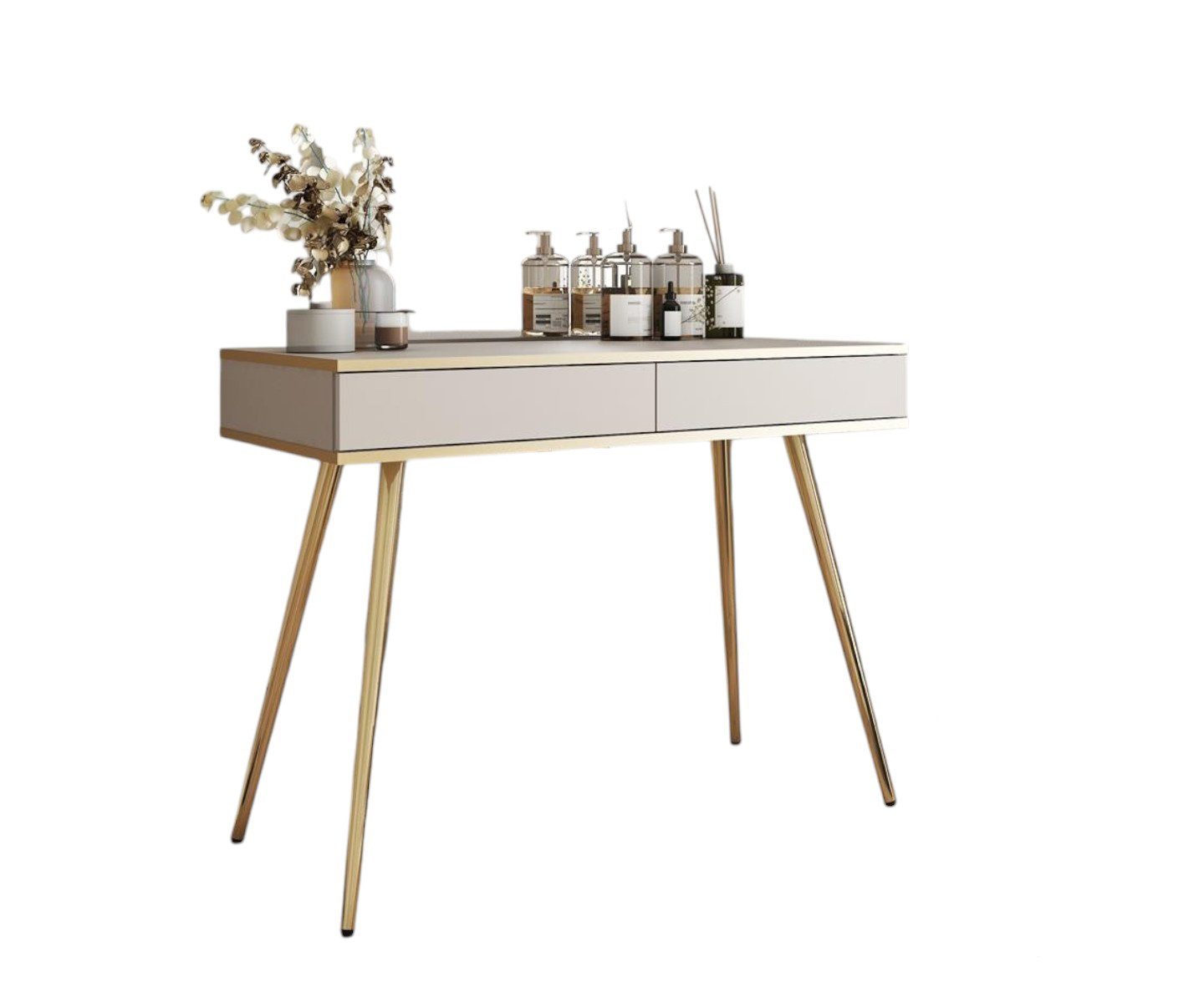 Compleo Schminktisch mit 2 Schubladen, Glamour Design, Luxus Möbel POLO