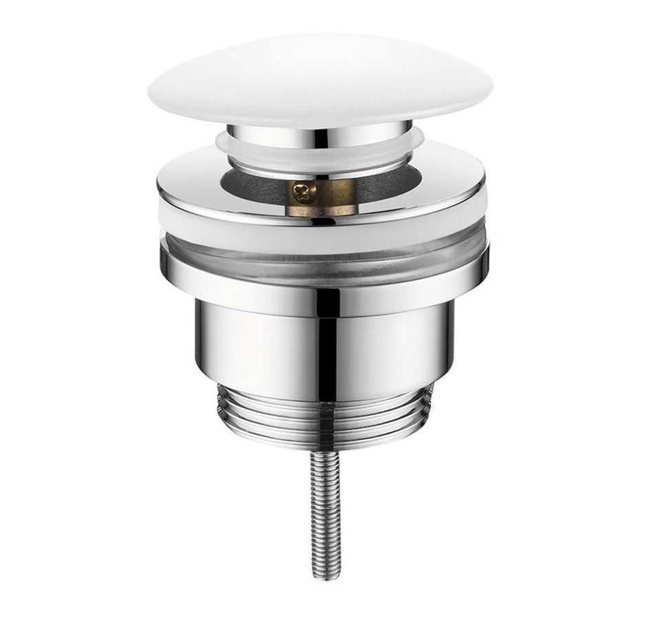 Sapho Ablaufgarnitur Waschbecken-Ablaufgarnitur 5/4", klick-klack, Keramik-Stopfen, 10-55mm Sapho-CV1002C