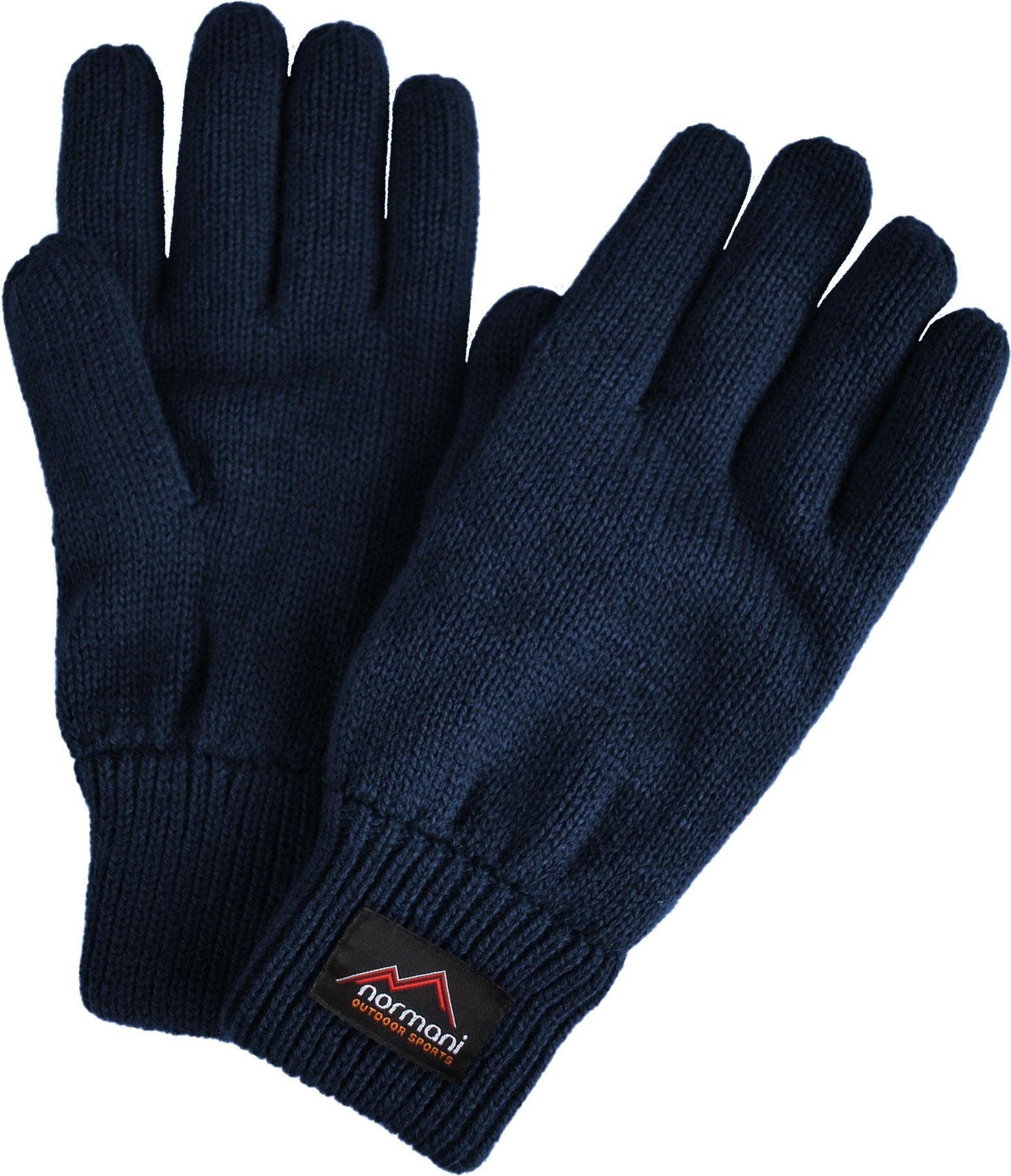 normani Skihandschuhe Strick-Fingerhandschuhe mit 3M Thinsulate™ g) Thermohandschuhe warme mit (40 Navy Thinsulatefütterung Winterhandschuhe