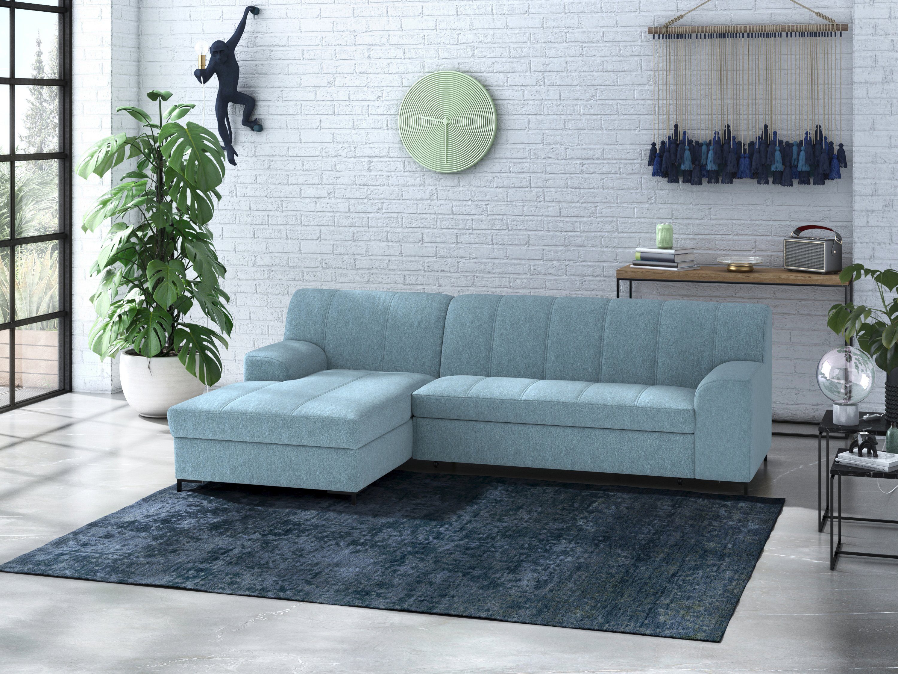 Home affaire Ecksofa Balme L-Form, Inkl. Zierkissen, wahlweise mit Bettfunktion
