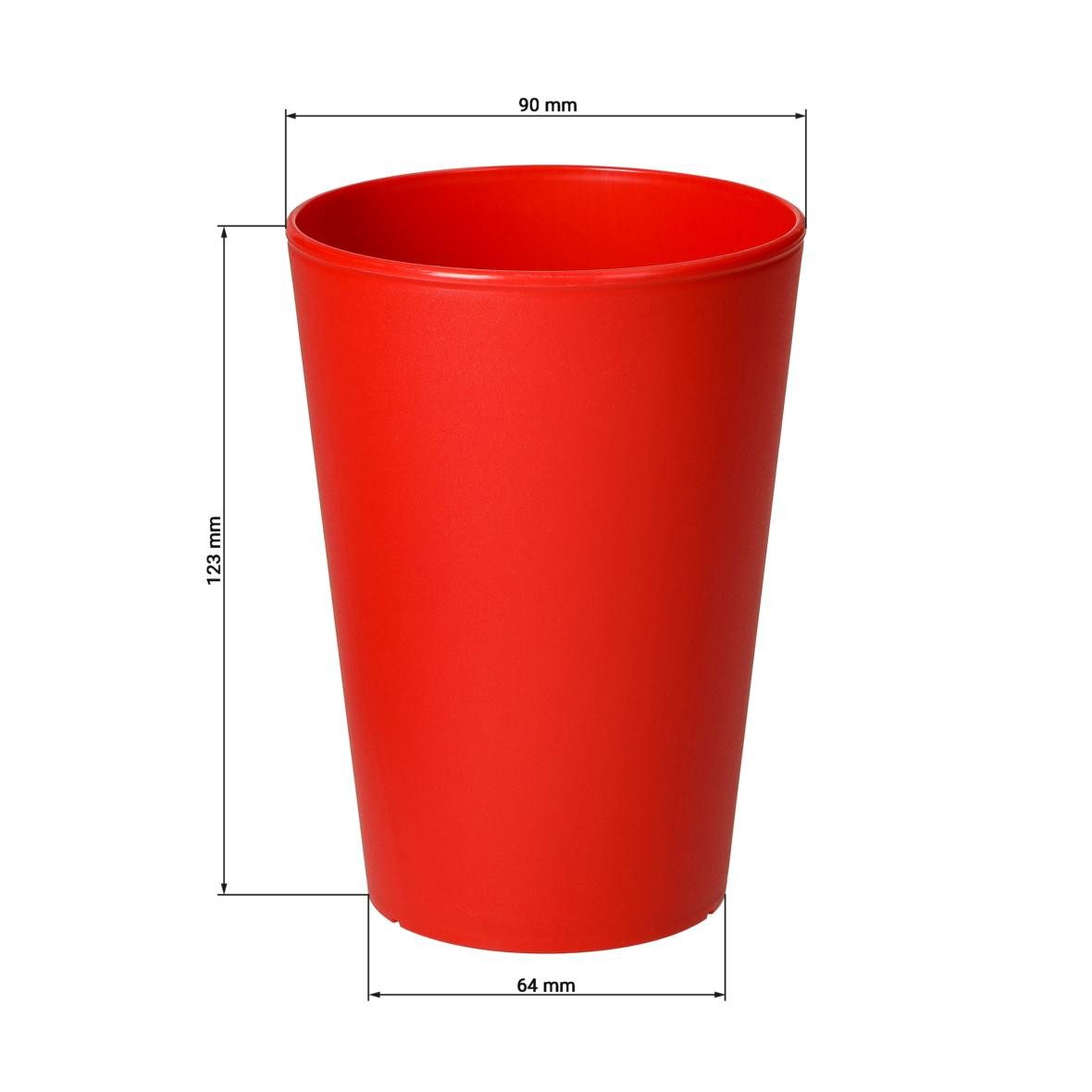 elasto Becher Trinkbecher transparent 0,4 L Partybecher aus Kunststoff BPA-frei, Bierbecher, Mehrwegbecher, Langlebig, Wasserbecher, Made in Germany