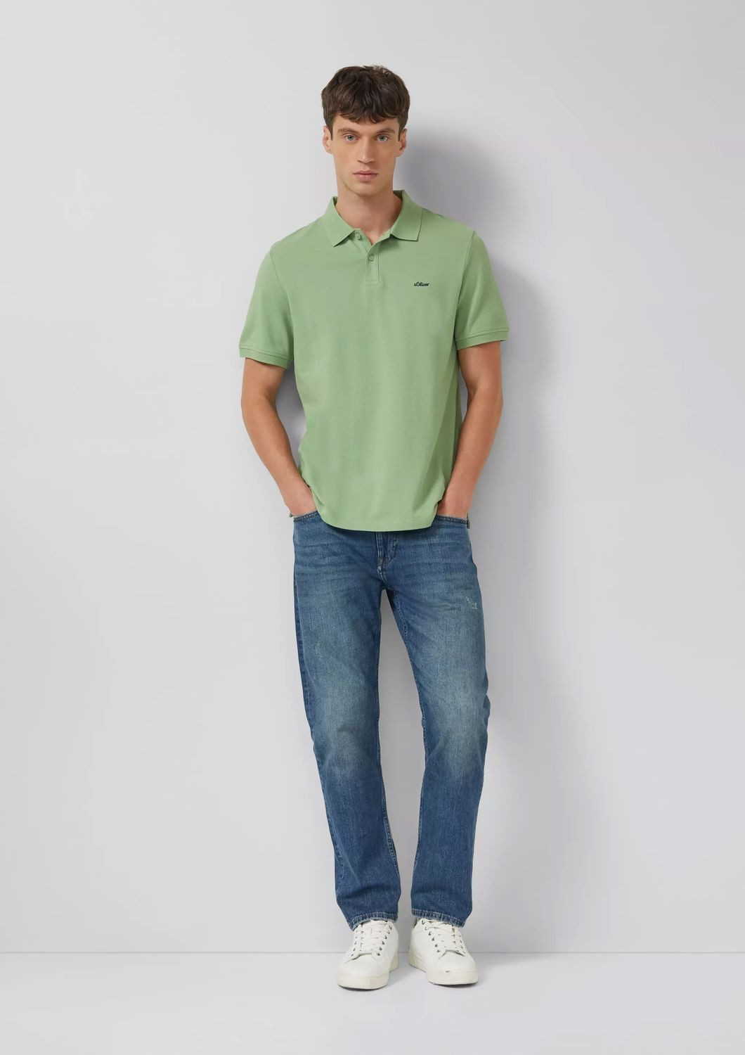 s.Oliver Poloshirt Basic (1-tlg) Piqué, Kragen, Knöpfe, Logo-Stickeri günstig online kaufen